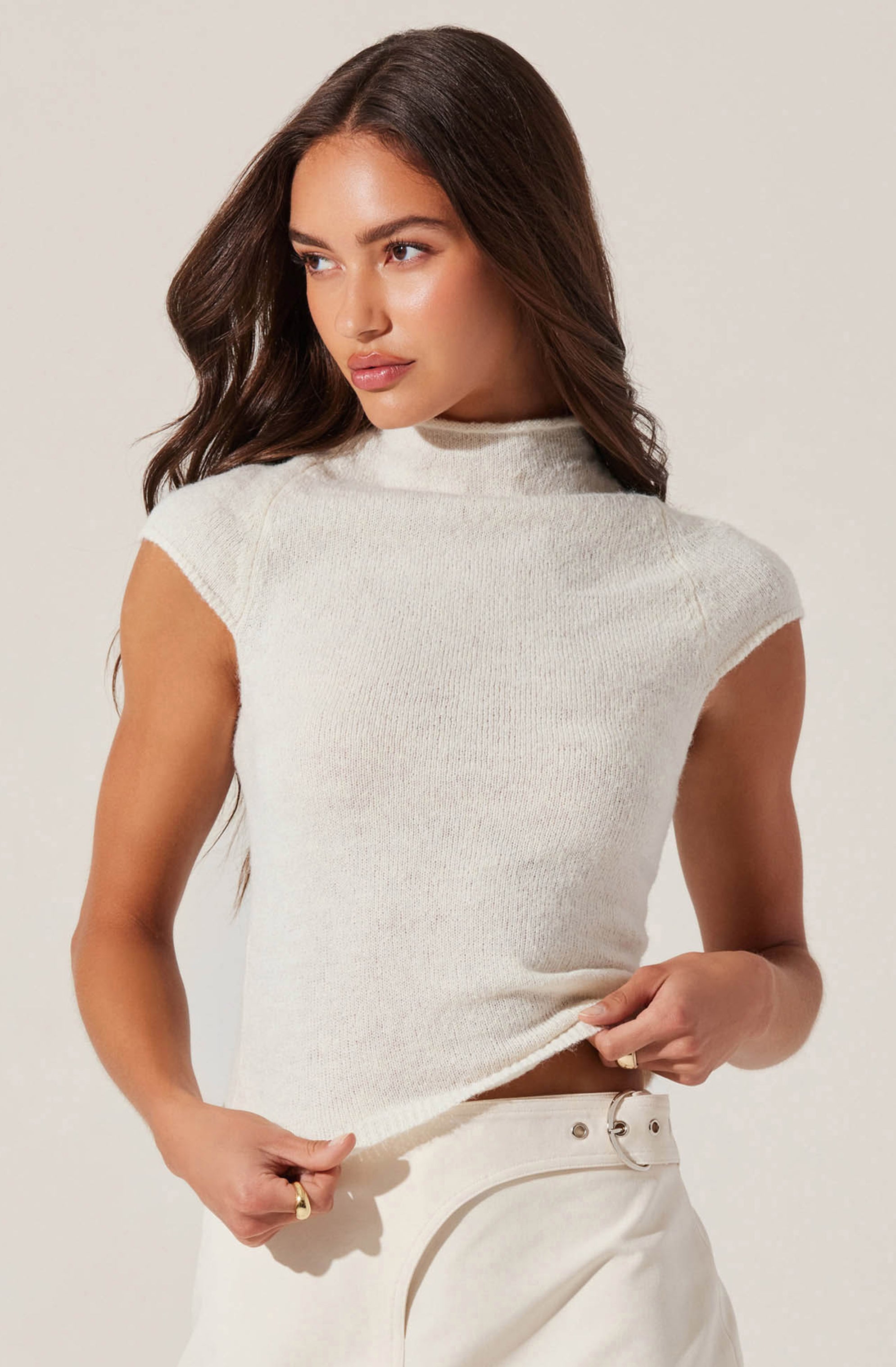 Ileane Mock Neck Sweater Top for Women - Soft Knit Pullover Turtleneck Blouse - Casual Winter Warm Long Sleeve Shirt (Office, Date Night, Fall Outfits)