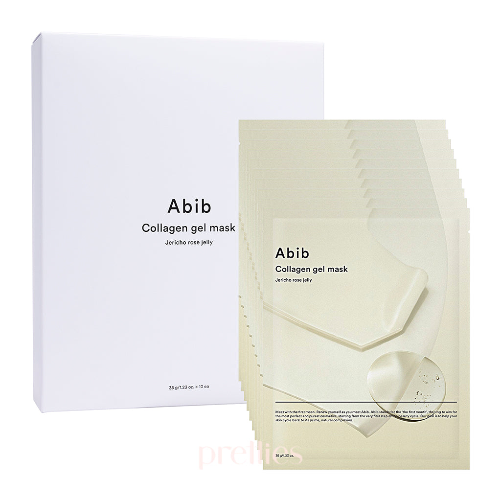 Abib Collagen Gel Mask - Jericho Rose Jelly (10 Sheet/Box) | Hydrating & Anti-Aging Face Mask for Glowing Skin | Perfect for Spa Night & Self-Care Routine