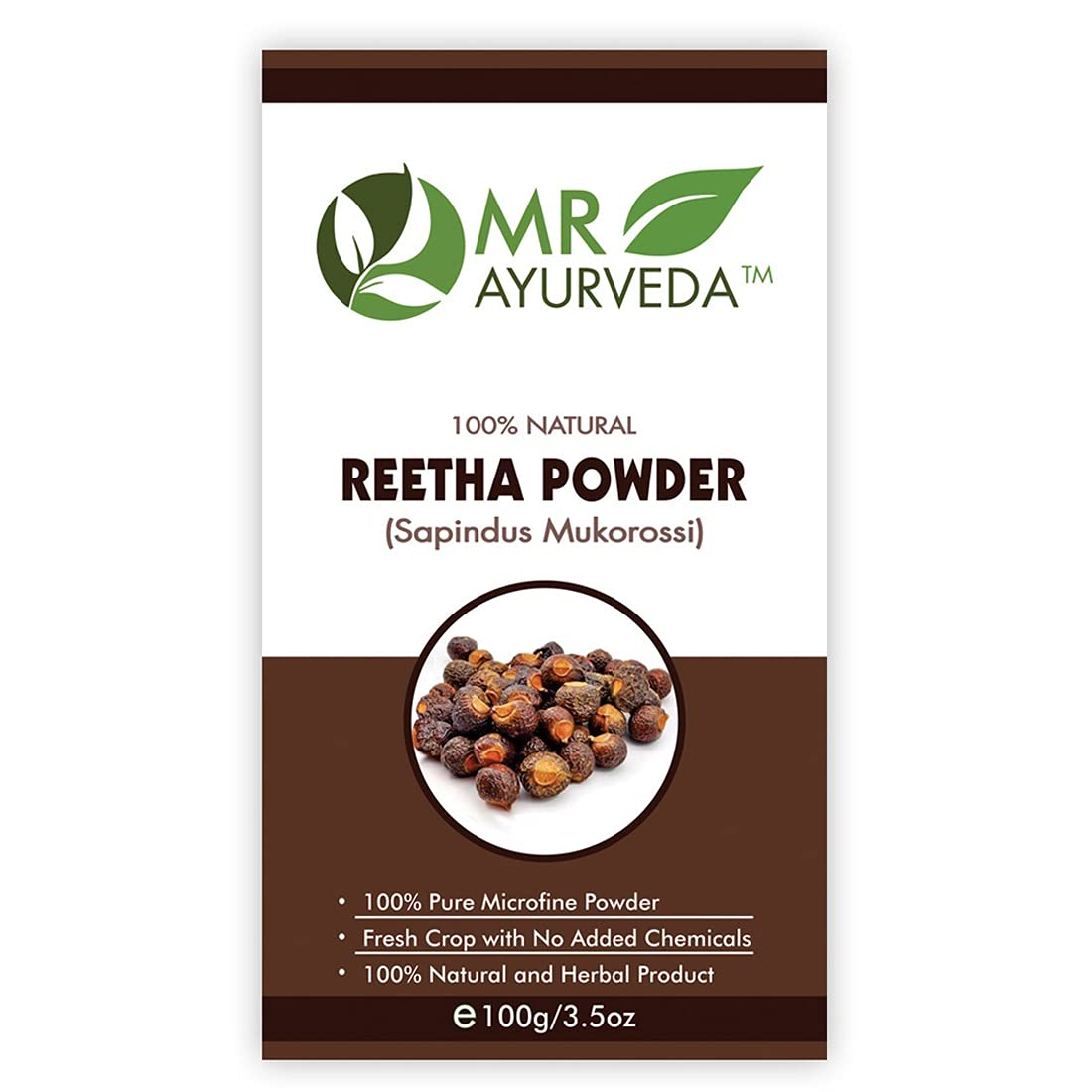 Organic Reetha Powder for Hair & Skin Care - 100% Natural Ayurvedic Soapnut Powder for Hair Wash, Scalp Treatment & Glowing Skin | Chemical-Free, Vegan-Friendly (100g) | Perfect for DIY Shampoo, Face Masks & Natural Cleansing