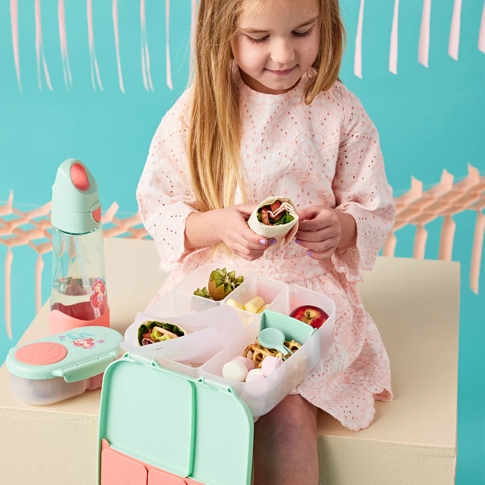 b.box Kids Insulated Lunch Box - Little Mermaid Themed, Leak-Proof & BPA-Free, Perfect for School, Picnics & Beach Outings