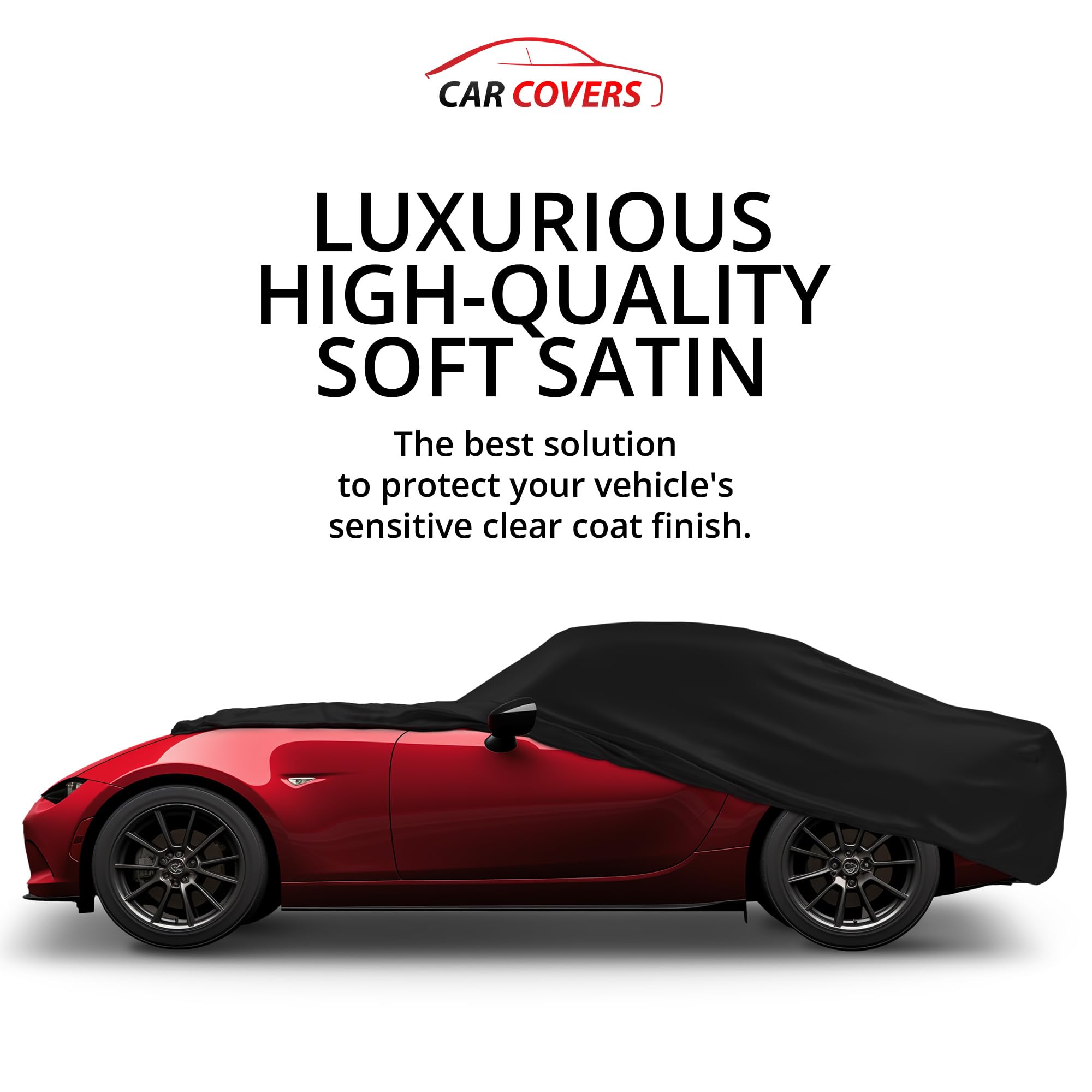 Scratch-Resistant Indoor Car Cover for Mazda 2020 Miata MX-5 - Black Satin Ultra Soft Material with Warranty | Perfect for Garage Storage & Vehicle Protection