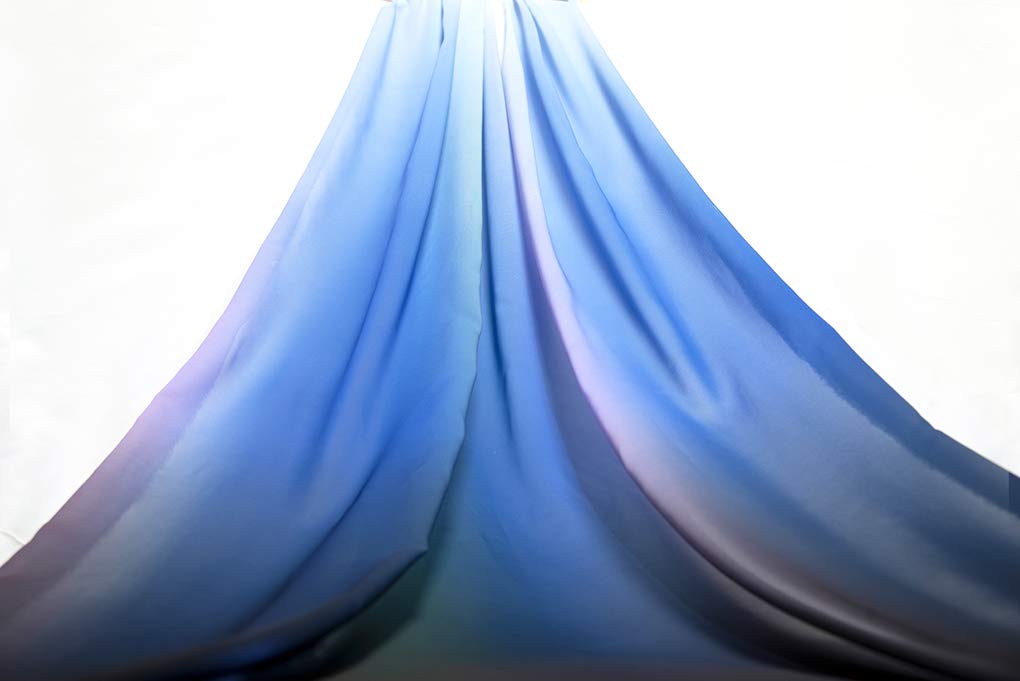 DJBM 59'' Sheer Gradient Chiffon Fabric for Wedding Arch Draping, Ceremony Decorations, Reception Swags & DIY Table Skirts - Handcrafted Drapery (100 Yards) - Perfect for Weddings, Parties, Photo Backdrops & Home Decor