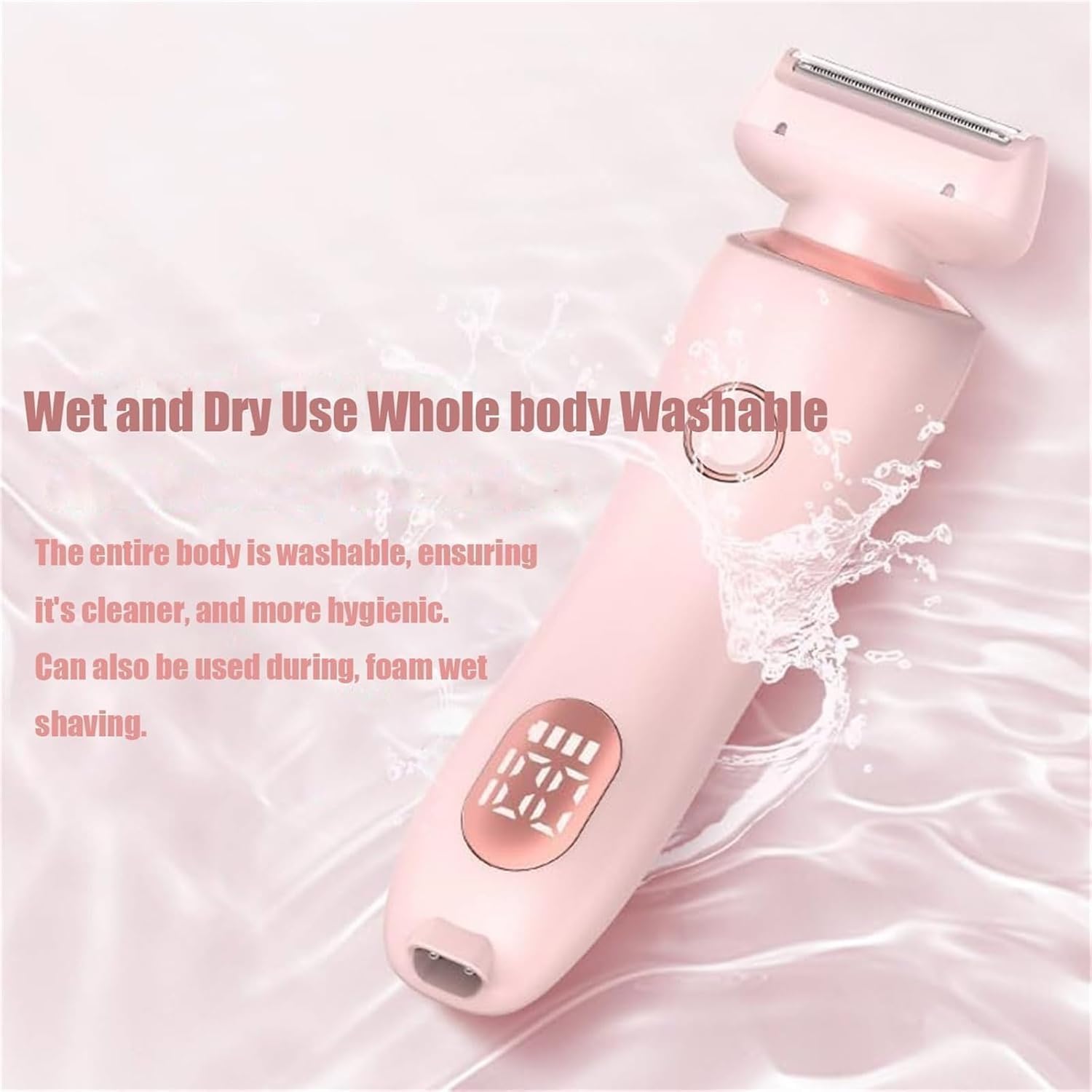 GlowBabe 2-in-1 Electric Lady Shaver for Women - IPX7 Waterproof & Rechargeable Women's Razor for Legs, Underarms & Bikini Line - Portable Travel Shaver for Smooth Skin at Home, Gym or Vacation (Blue)