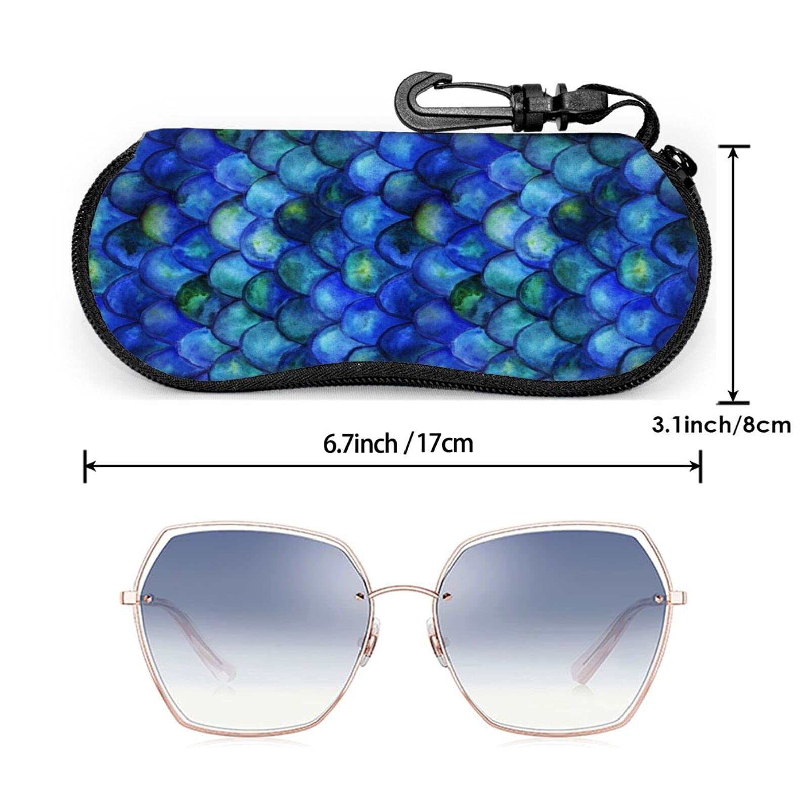 Stylish Soft Sunglasses Case with Belt Clip - Portable Travel Eyeglass Pouch for Women & Men - Perfect for Outdoor Activities, Travel, and Daily Protection