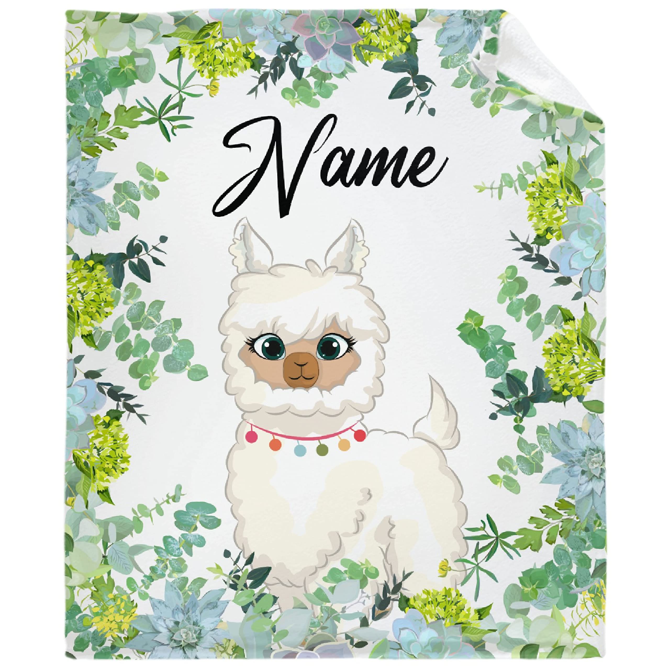Personalized Baby Blankets for Girls & Boys - Custom Name Baby Blanket Gift Set - Ultra Soft Alpaca Fleece Throw Blanket for Newborns - Warm Cozy XL Quilt for Nursery, Stroller & Family Cuddles