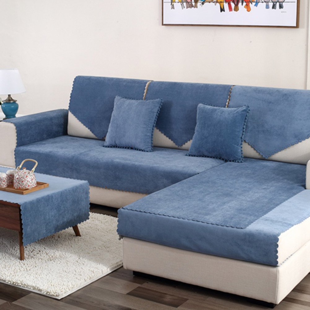 HM&DX Waterproof Pet Sofa Cover - Anti-Slip, Stain Resistant Dog Couch Protector for Sectional Furniture - Multiple Sizes Available (17.7x17.7in Navy) - Perfect for Pet Owners & Home Protection