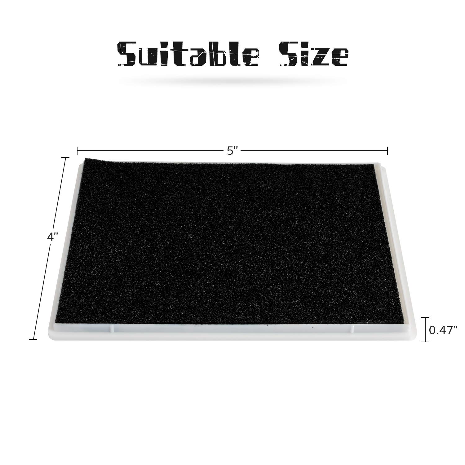 2PCS Washable Ink Pad for Finger Craft Stamping - Non-Toxic & Reusable Black Stamp Pad for Kids DIY Art Projects, Scrapbooking & Card Making