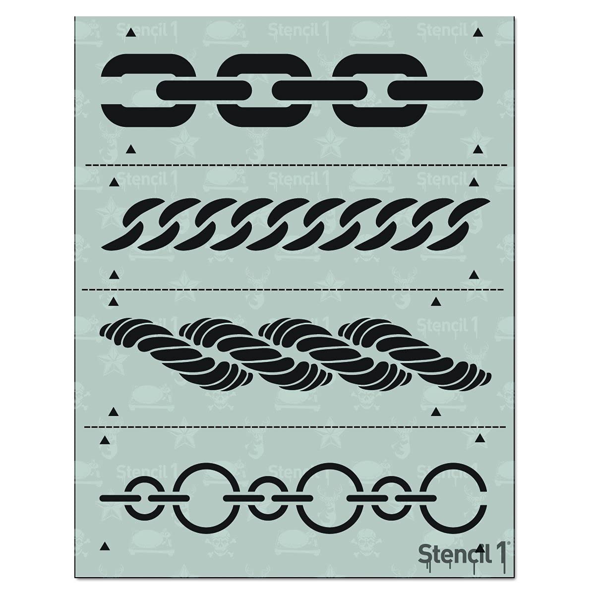 Durable Reusable Stencil Set for Drawing & Painting - 4-Pack Stencil Chains for Wall Art, Fabric, Furniture Décor & DIY Crafts - Perfect for Home Decor, Scrapbooking & Creative Projects