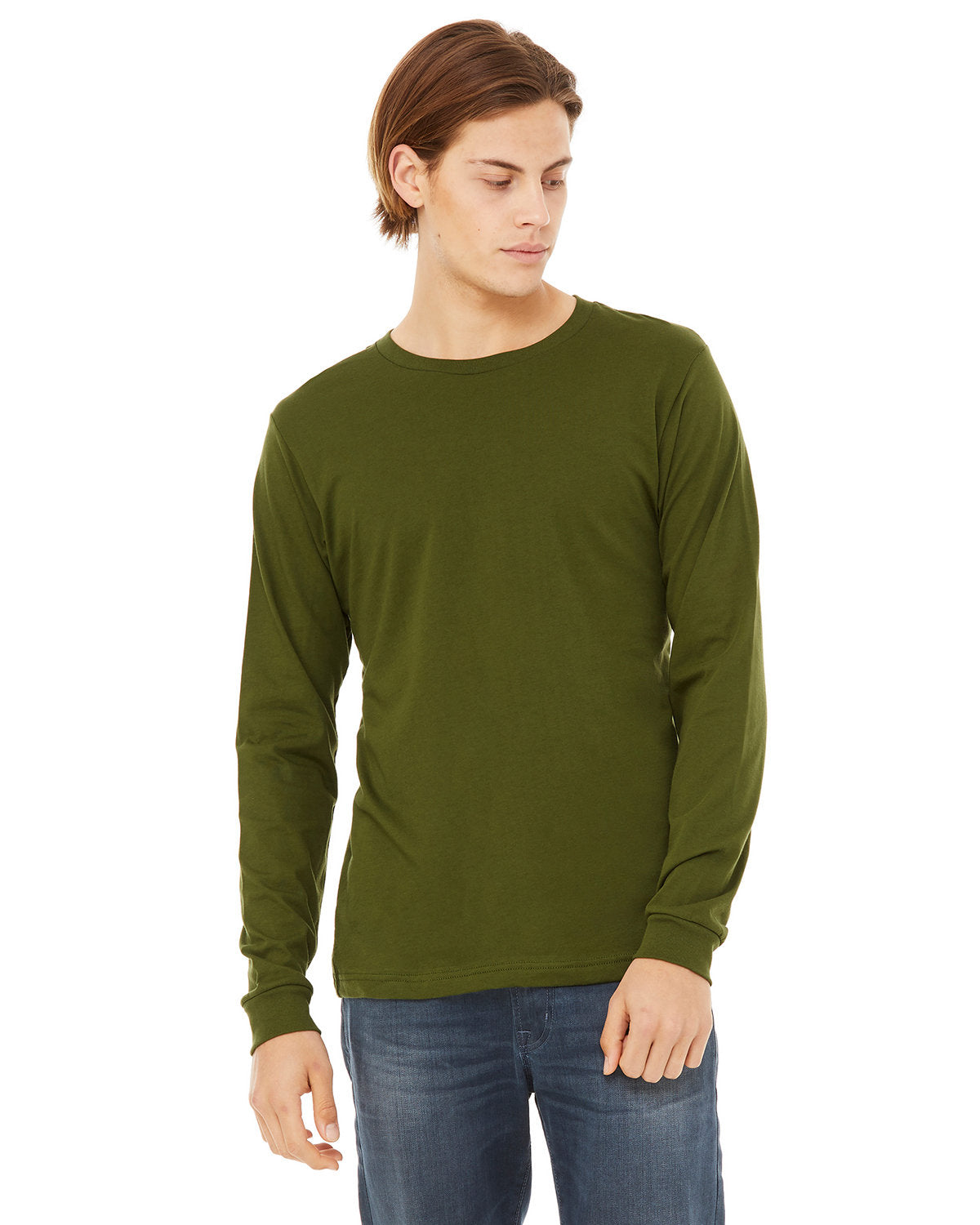 Bella + Canvas 3501 Unisex Jersey Long Sleeve T-Shirt - Soft Cotton Crewneck Tee for Men & Women - Perfect for Casual Wear, Layering & Everyday Comfort