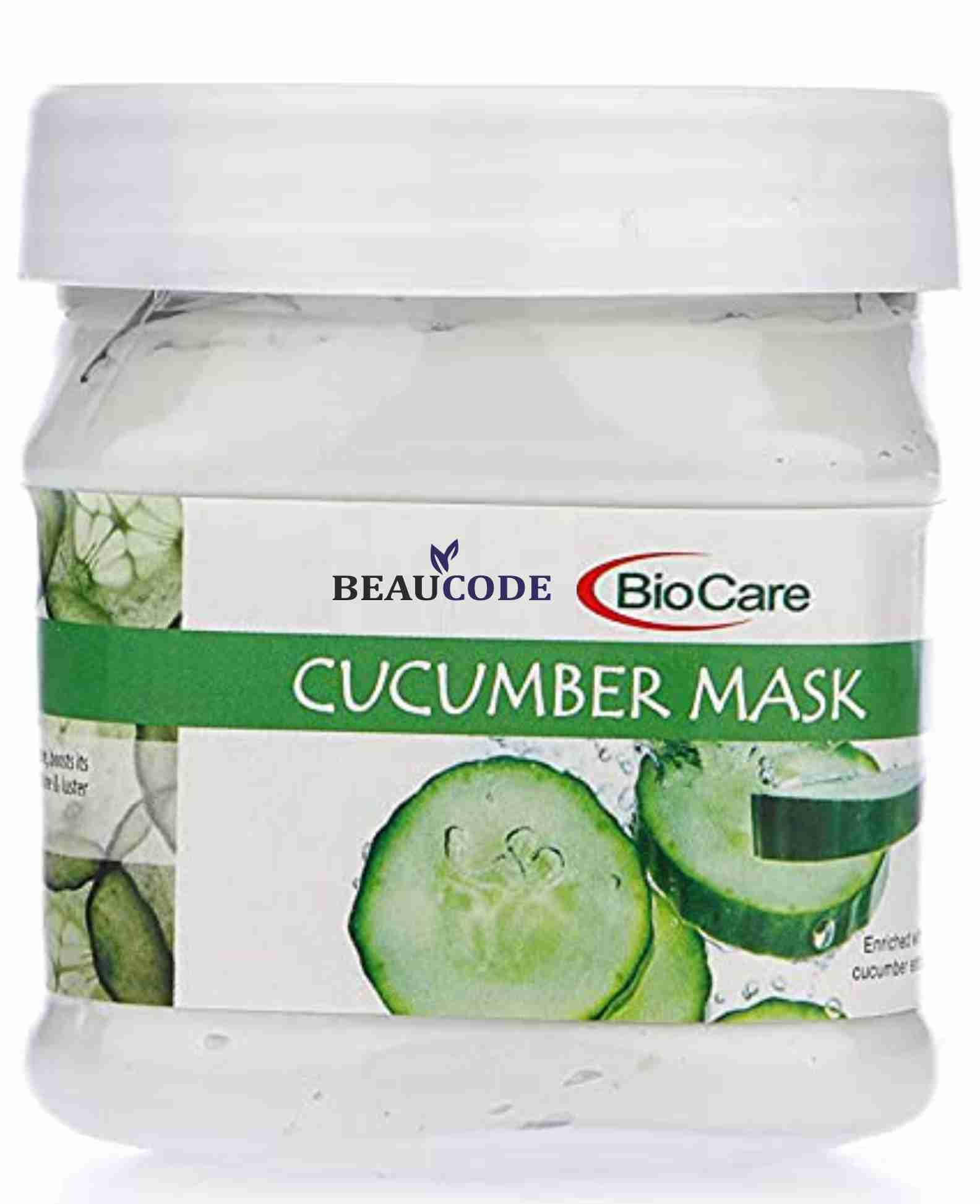 Beaucode BioCare Cucumber Face Mask 250g - Hydrating & Soothing Facial Mask for All Skin Types, Women & Men | Paraben-Free, SLS-Free, Sulfate-Free, Cruelty-Free | Perfect for Daily Skincare Routine & Spa Day at Home