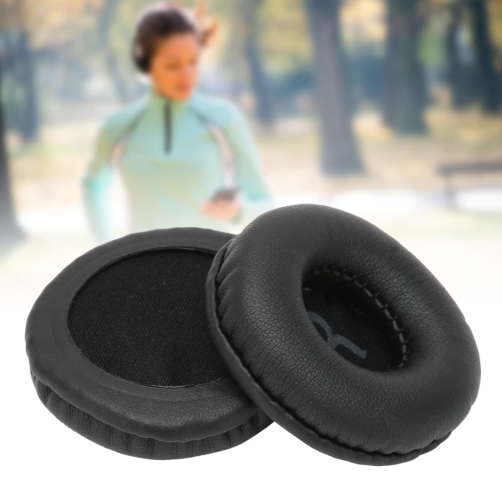 Replacement Ear Pads for 50mm Over Ear Headphones - Protein Leather & Memory Foam Cushions - Noise Reducing, Universal Fit, Easy Installation - Perfect for Gaming, Music & Office Use