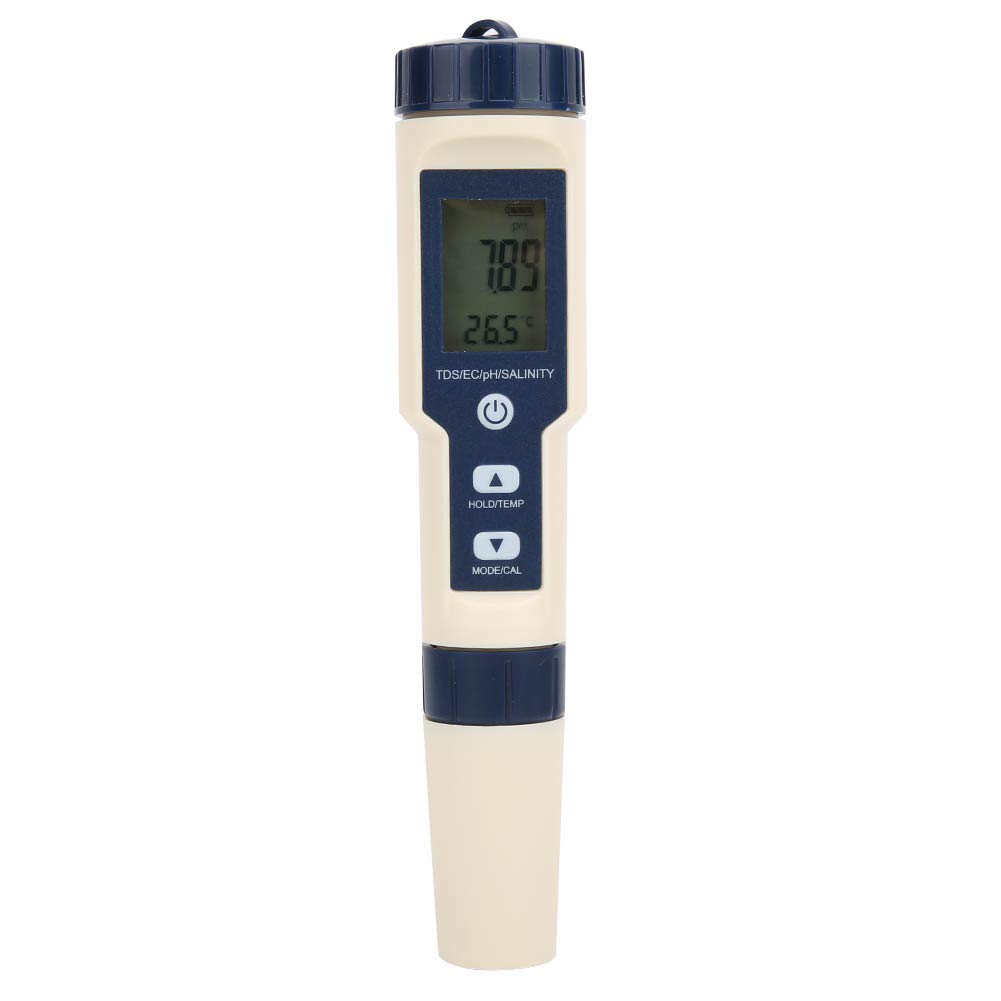 Shanrya Digital Water Quality Tester - Multi-Functional Aquarium Analyzer for Accurate pH, TDS, EC, Temp Measurement - Ideal for Home Aquariums, Pools, and Hydroponics