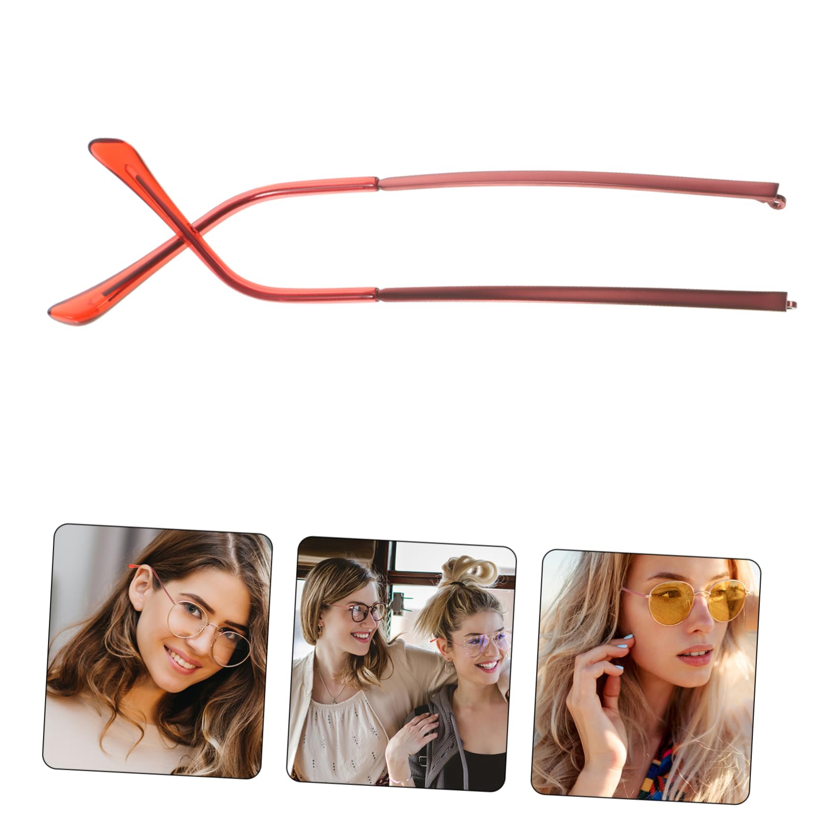 Mobestech Universal Metal Glasses Arms Replacement - 1 Pair of Eyeglass Temple Tips for Sunglasses & Optical Frames | Durable Repair Parts for Broken Glasses Legs | Perfect for DIY Fixes at Home or Office