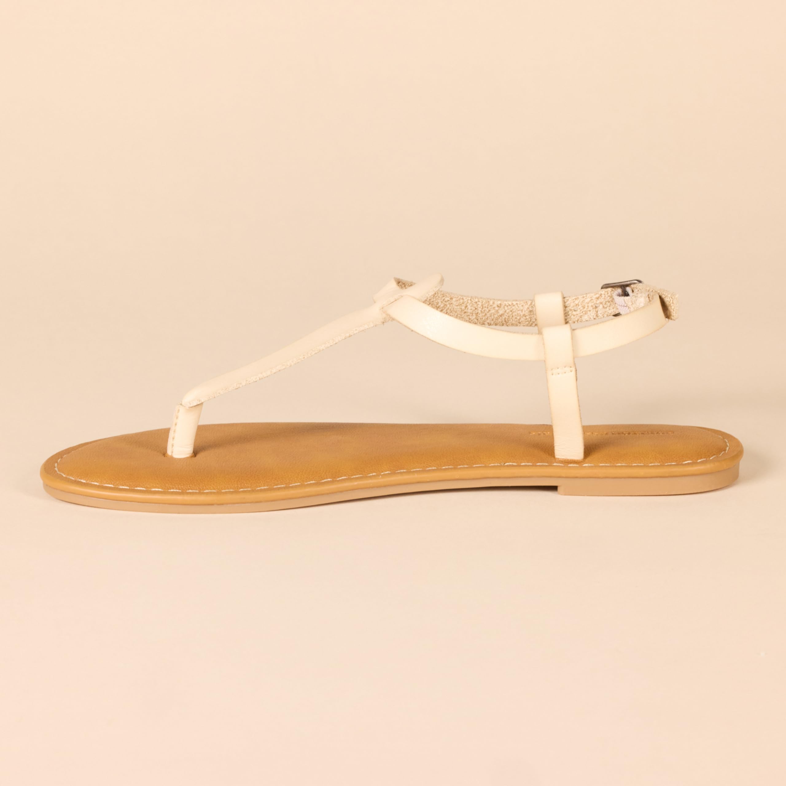 Amazon Essentials Women's Casual Thong Sandals with Adjustable Ankle Strap - Comfortable Summer Beach Flip Flops for Women, Perfect for Poolside, Vacation & Outdoor Walking