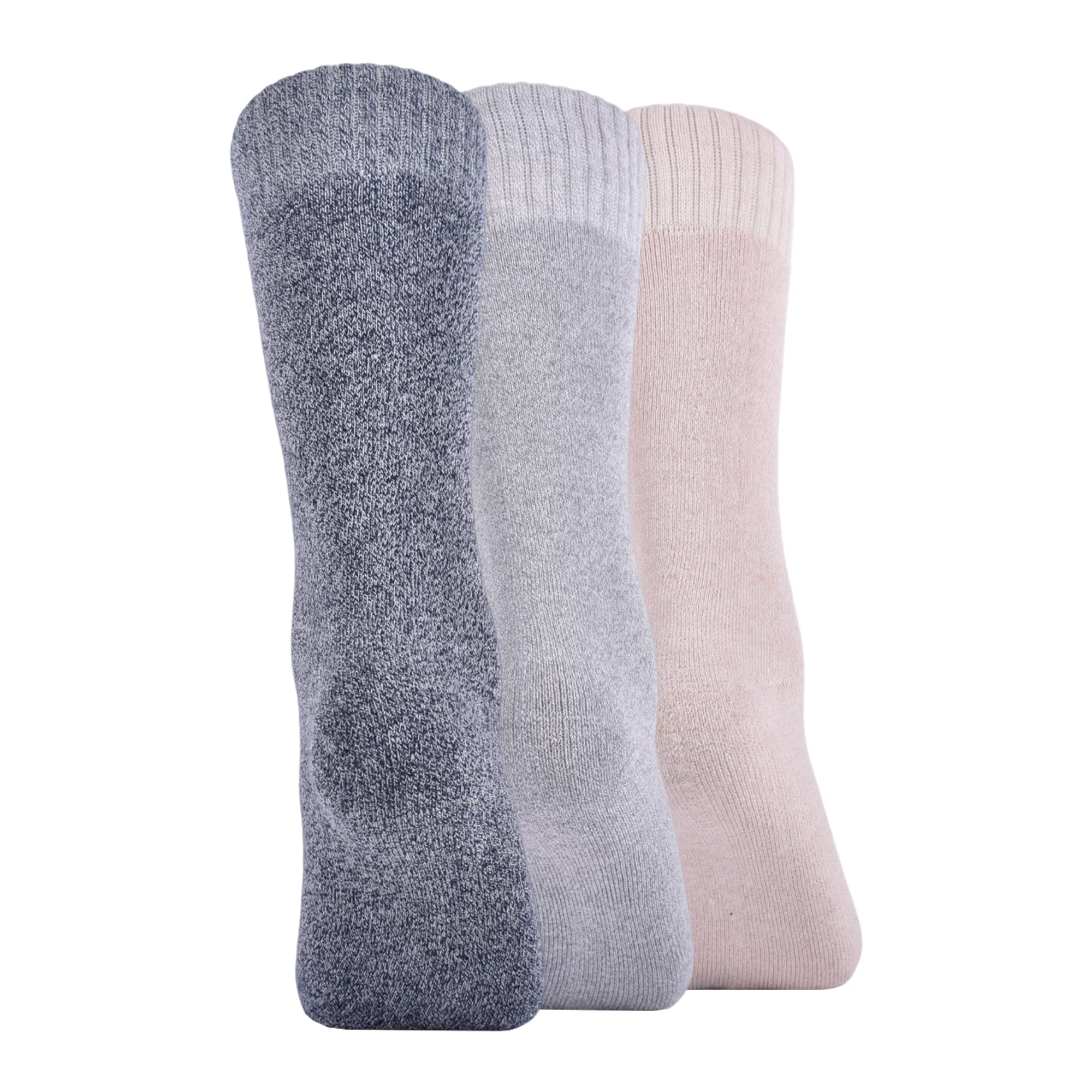 Timberland Women's Ribbed Marled Boot Socks - 3 Pairs Pack, Warm Knit Socks for Winter, Hiking & Outdoor Activities, Comfortable Casual Wear with Boots