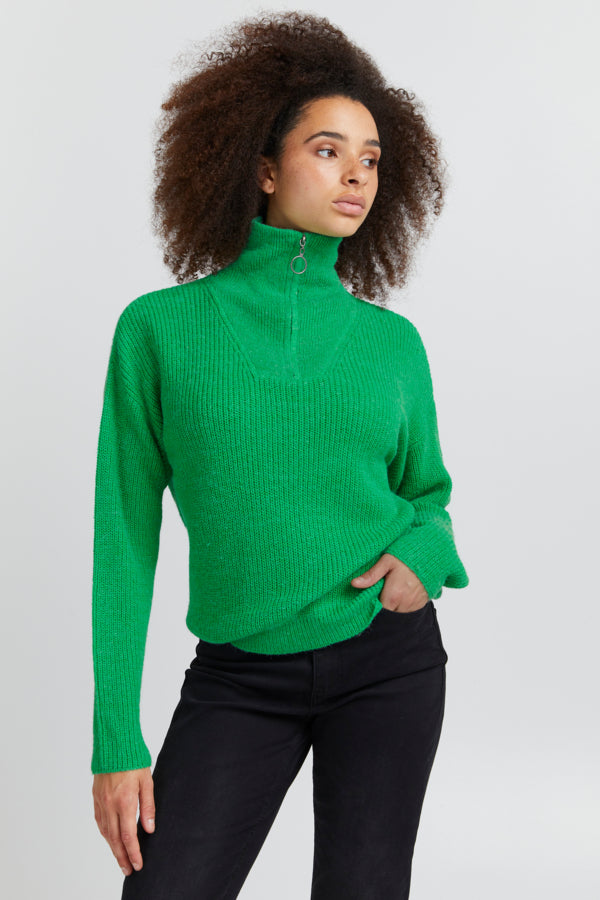 Novo Knit Jumper Sweater for Women - Soft Comfortable Kelly Green Pullover for Fall & Winter - Perfect for Casual Outfits, Office Wear and Cozy Nights