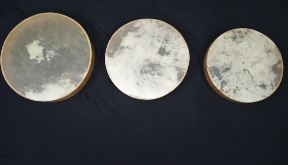 16 Inch Handmade Native American Style Shaman Drum with Buffalo Skin - Authentic Round Frame Drum for Meditation, Rituals & Spiritual Healing