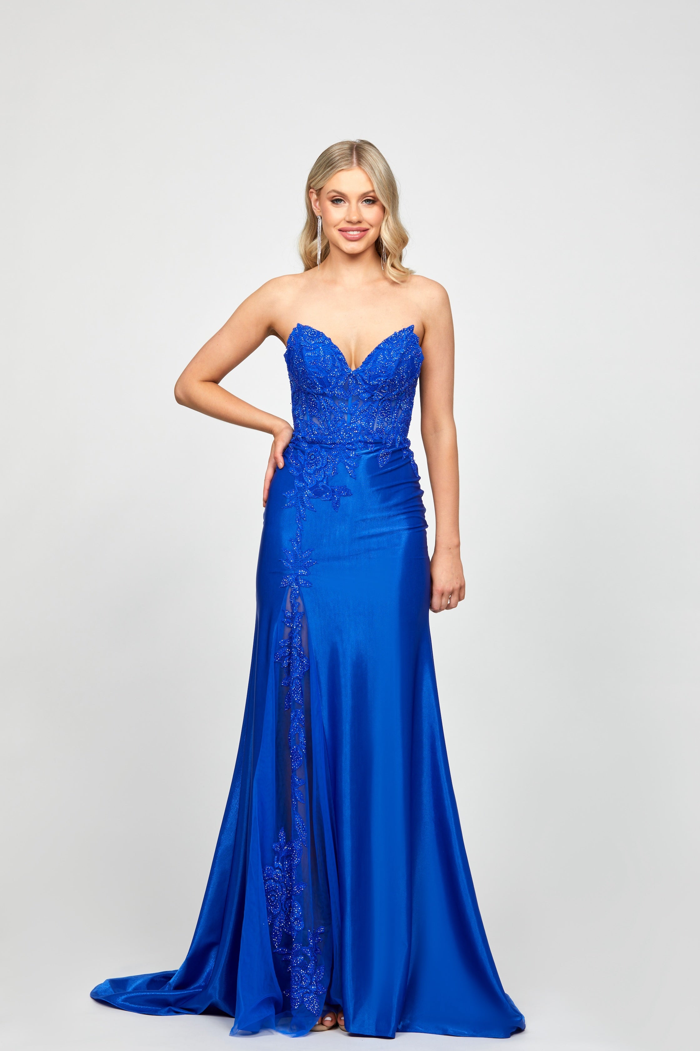 Julissa Embellished Evening Gown for Women - Elegant Beaded Prom Dress, Formal Wedding Guest Gown - Perfect for Black Tie Events, Galas & Special Occasions