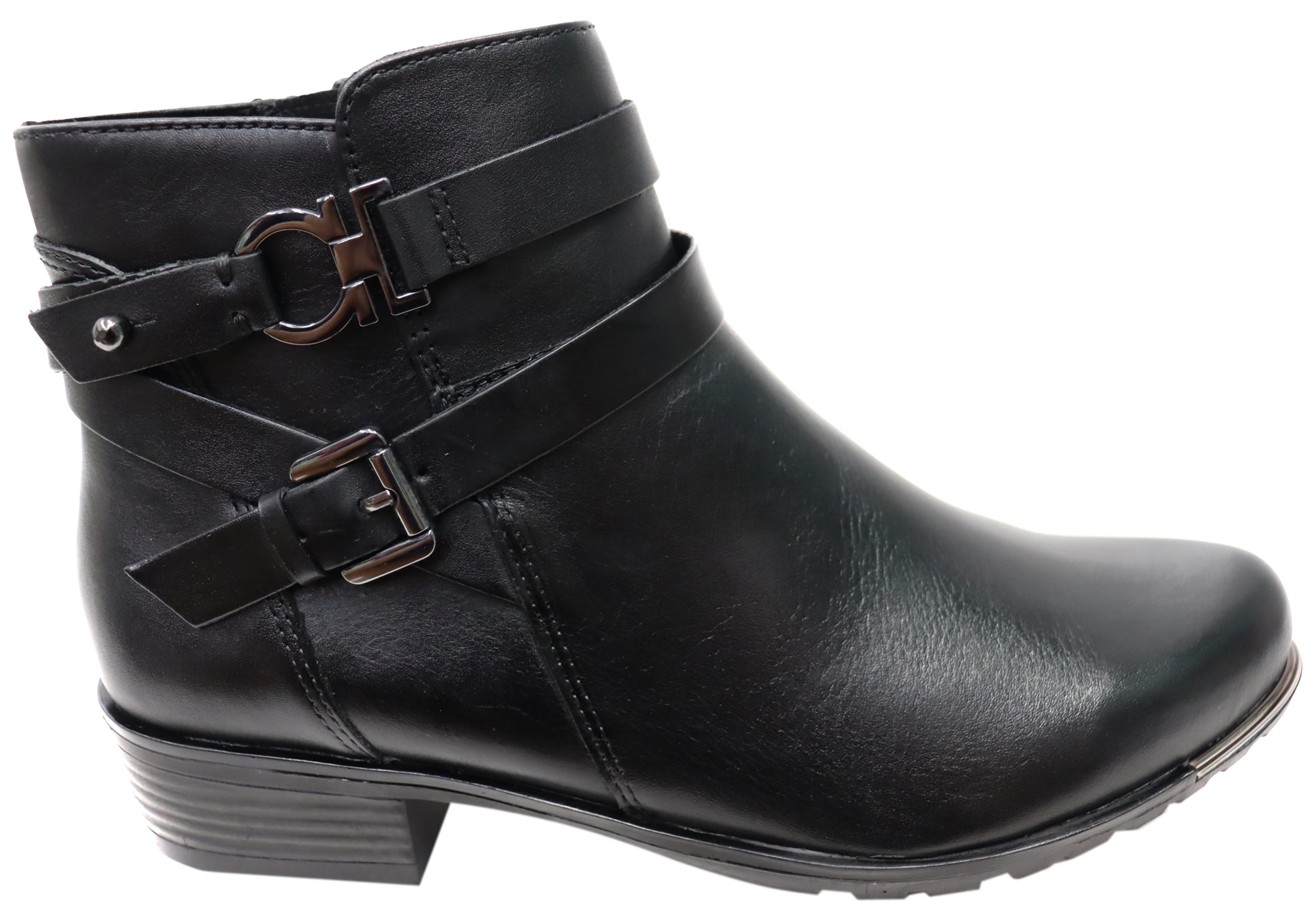 Caprice Nadine Women's Wide Fit Comfortable Leather Ankle Boots - Stylish & Supportive Footwear for Work, Travel & Everyday Wear