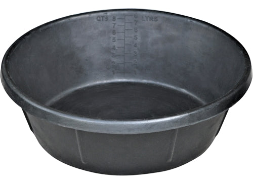3 Pack of 2 Gallon (8 Quart) Heavy Duty Rubber Feed Pans - Durable Livestock & Pet Food Bowls for Horses, Dogs, Cats - Perfect for Farms, Stables & Home Use