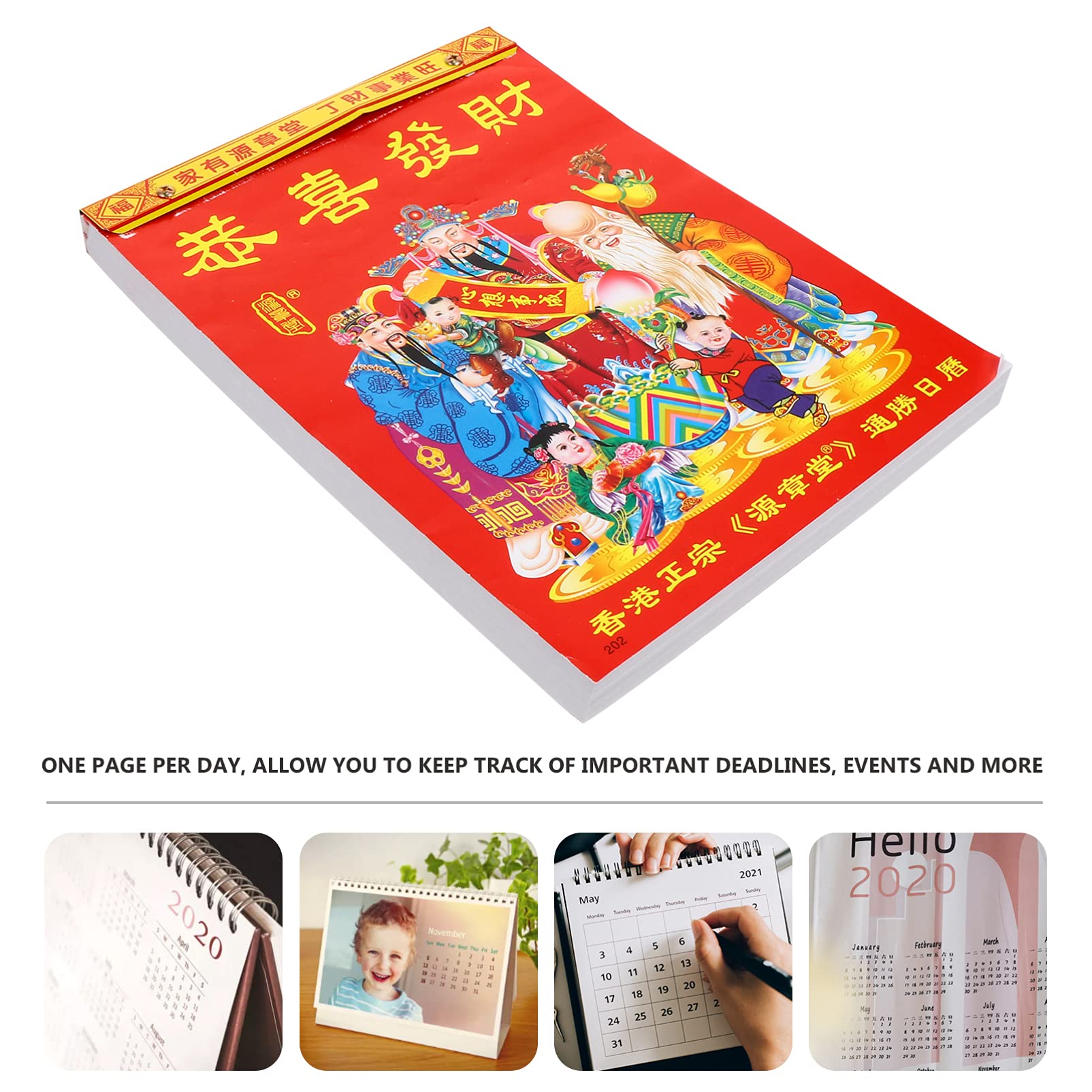 2022 Chinese New Year Wall Calendar - Year of The Tiger Calendar with Daily & Monthly Planner | Feng Shui Office Decor, Home Decoration & Gift for Lunar New Year | Perfect for Office, Living Room, Bedroom & Study Room