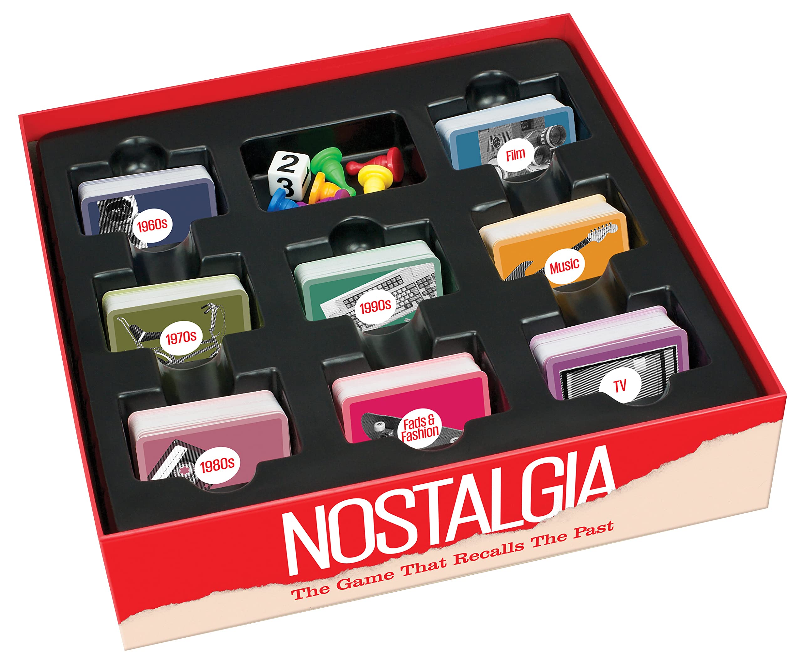 Cheatwell Nostalgia Trivia Board Game - Small Multicolor for Family Game Nights
