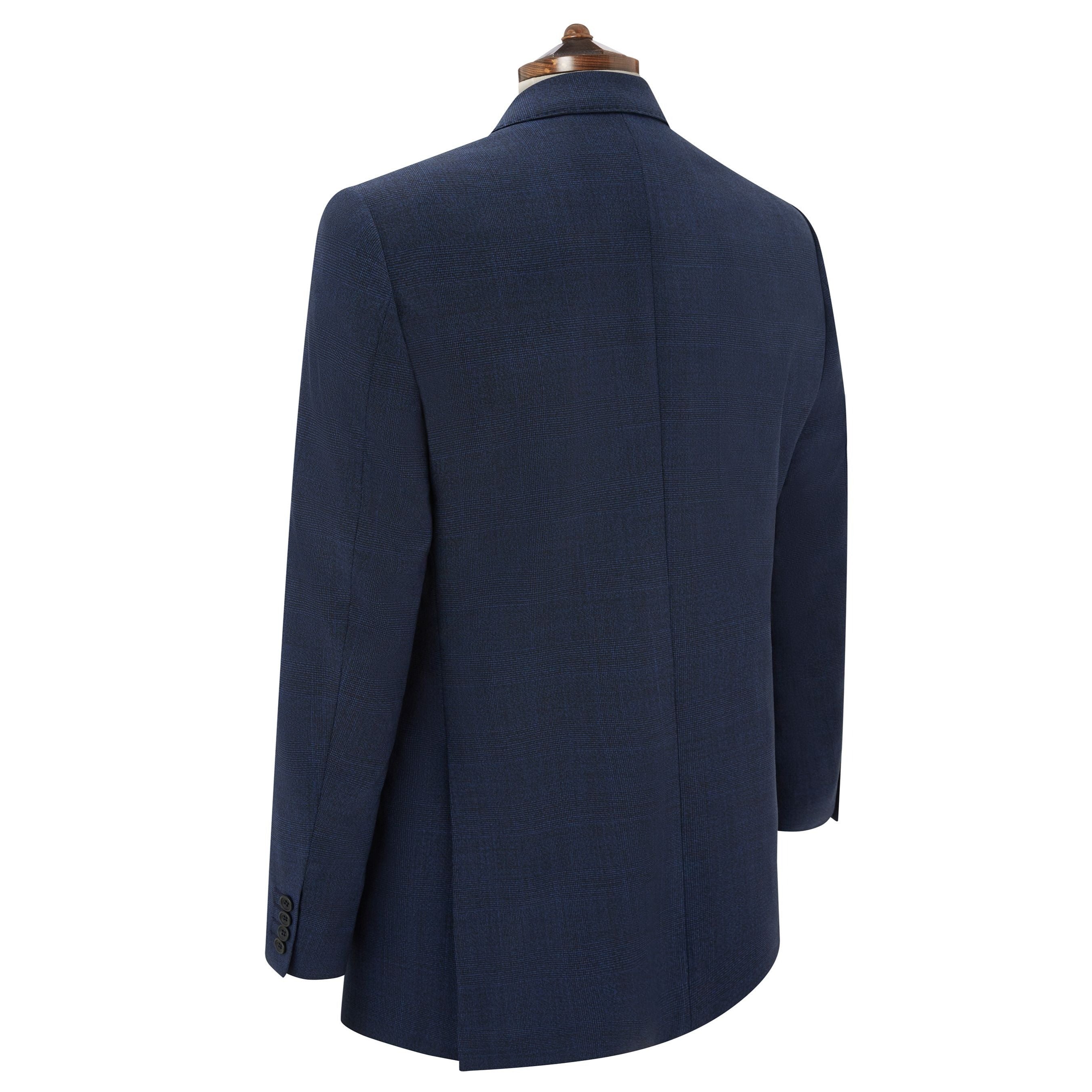 Kilburn Navy Prince of Wales Suit for Men | Premium Wool Business Suit | Formal Office Wear & Wedding Attire