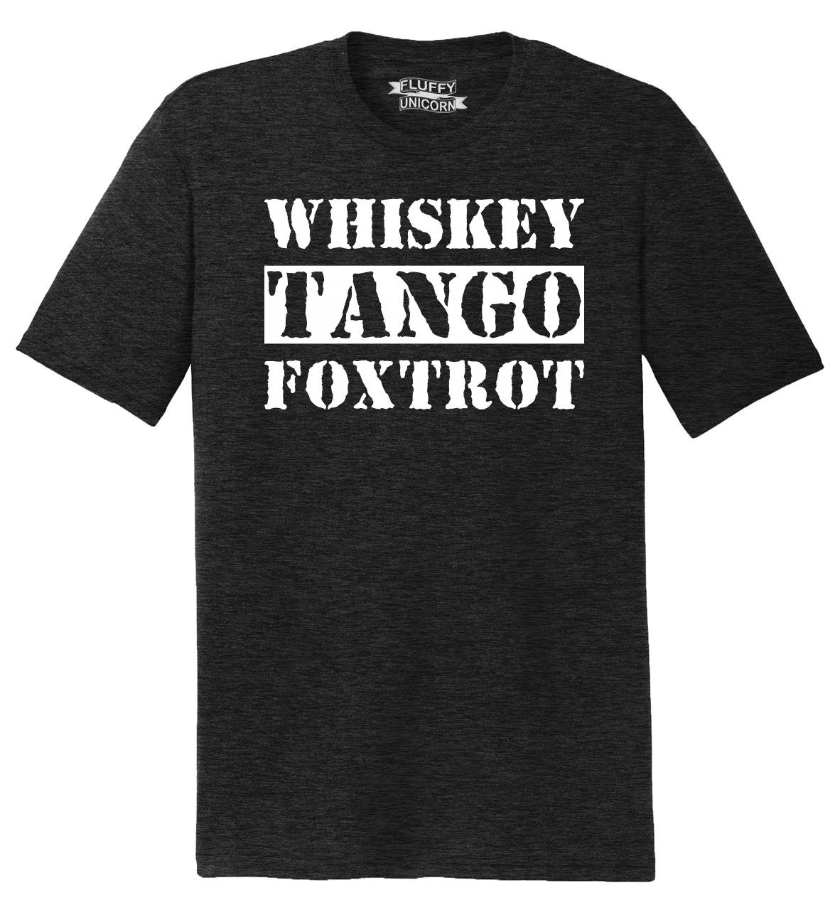 Funny Whiskey Tango Foxtrot WTF Tri-Blend T-Shirt for Men - Comfortable Humor Graphic Tee for Casual Wear, Parties & Gifts