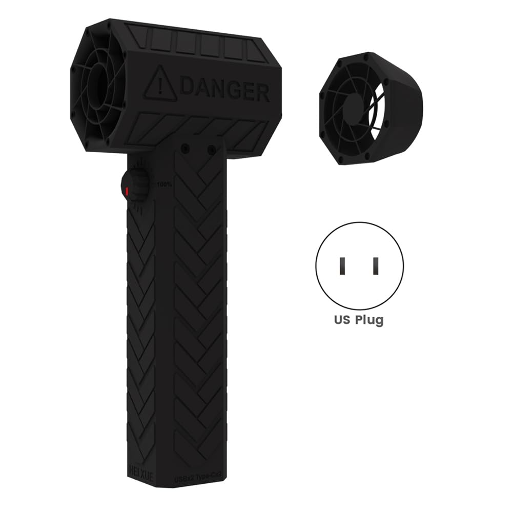 Turbo Jet Fan XL - 64 Channel High-Speed Fan with 140,000 RPM & 1500g Thrust | Stepless Speed Adjustment | Car Dryer & Workshop Blower | US Plug (110V) for Auto Detailing, Industrial Cleaning & Quick Drying