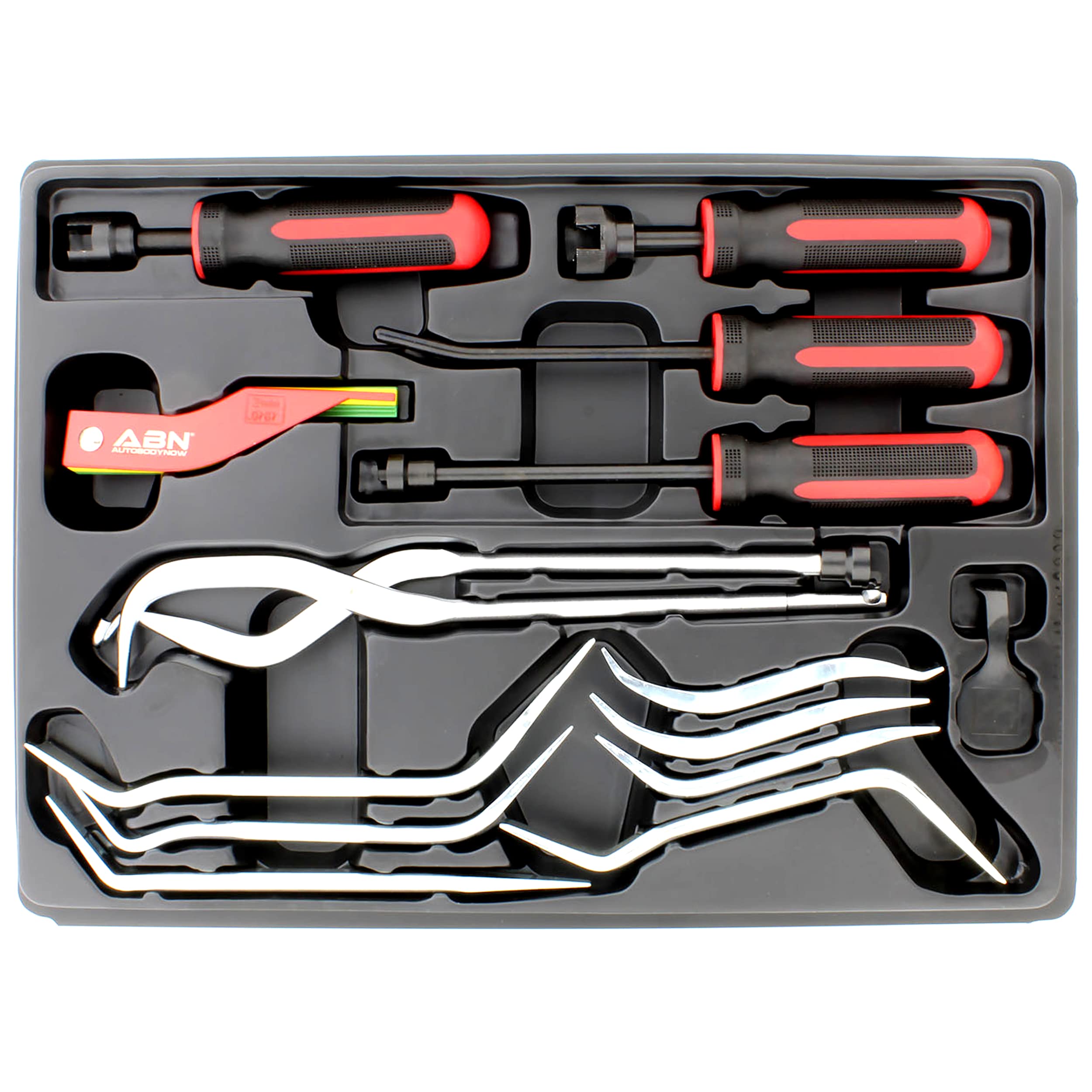 ABN 15-Piece Brake Drum Tool Kit - Professional Brake Service Set with Spring Pliers, Brake Spoons, Pad Gauge & Spring Tool | Perfect for Auto Repair Shops & DIY Brake Maintenance