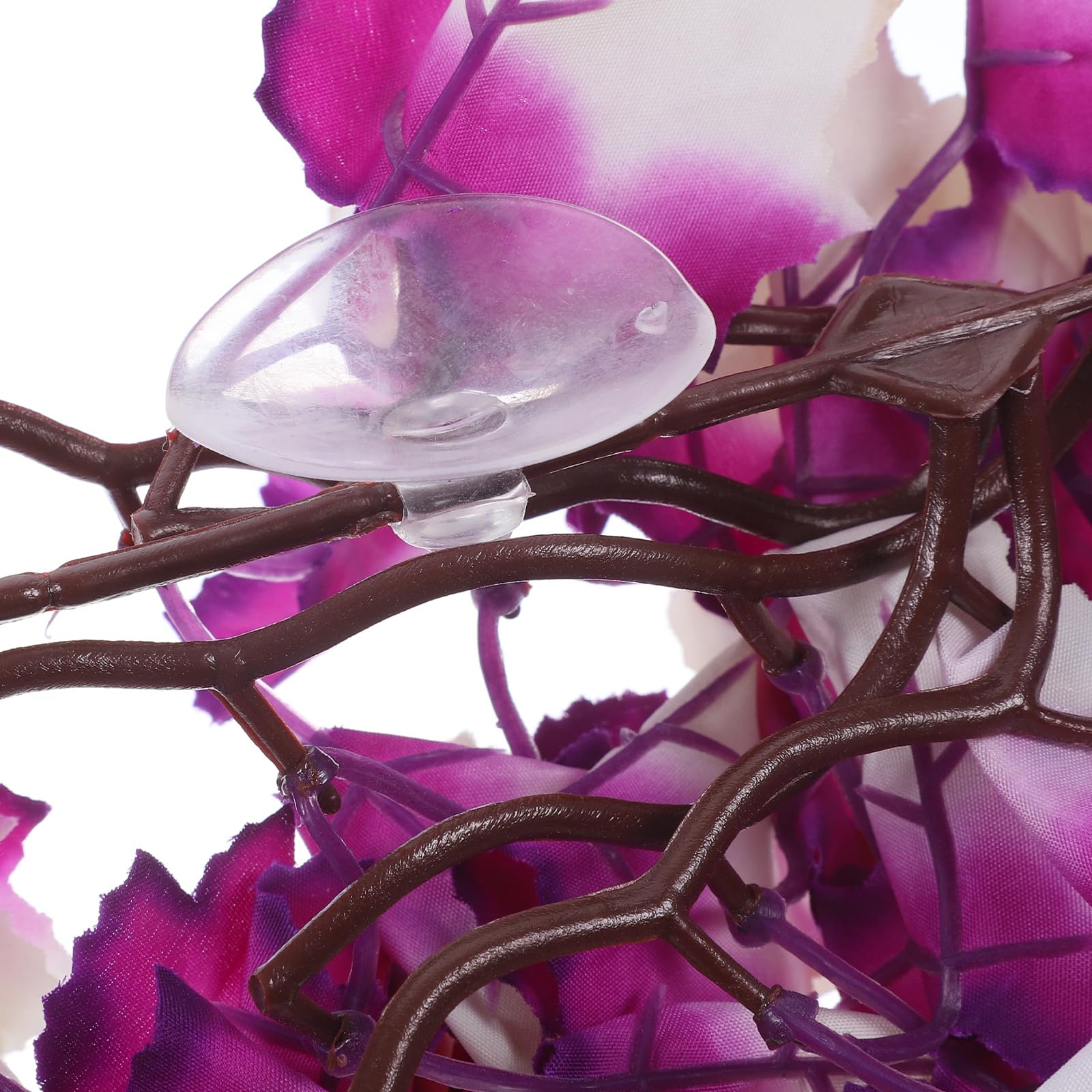 iplusmile Artificial Reptile Plants - Hanging Silk Terrarium Plants with Suction Cups, Habitat Decor for Bearded Dragons, Lizards, Geckos, Snakes & Amphibians (Purple) - Perfect for Vivarium, Terrarium & Reptile Tank Decoration
