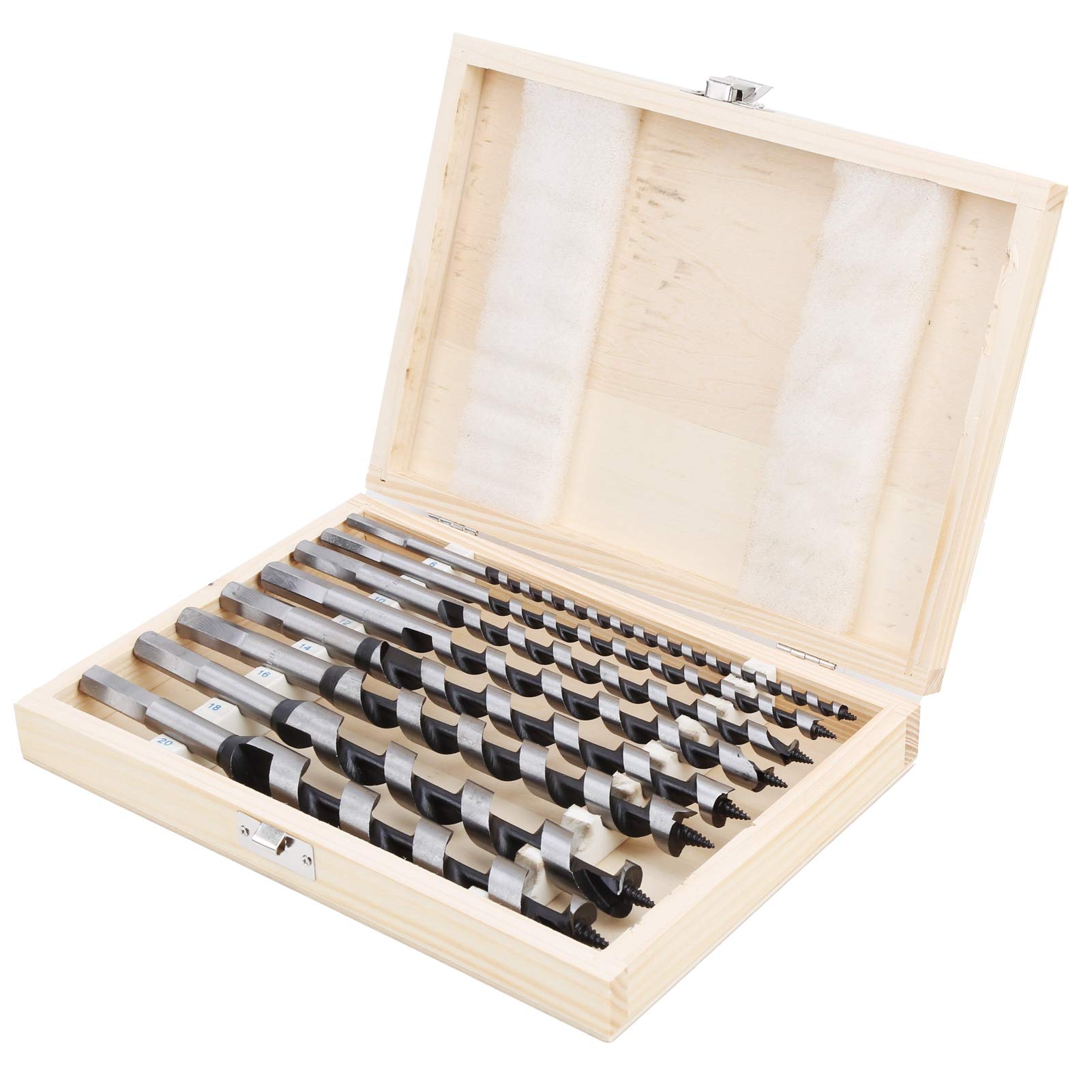 8Pcs Auger Drill Bit Set, 6-20mm Hex Shank Woodworking Tools - Perfect for Wood Cutting, Carpentry, and DIY Projects - Ideal for Furniture Making, Deck Building, and Home Renovations