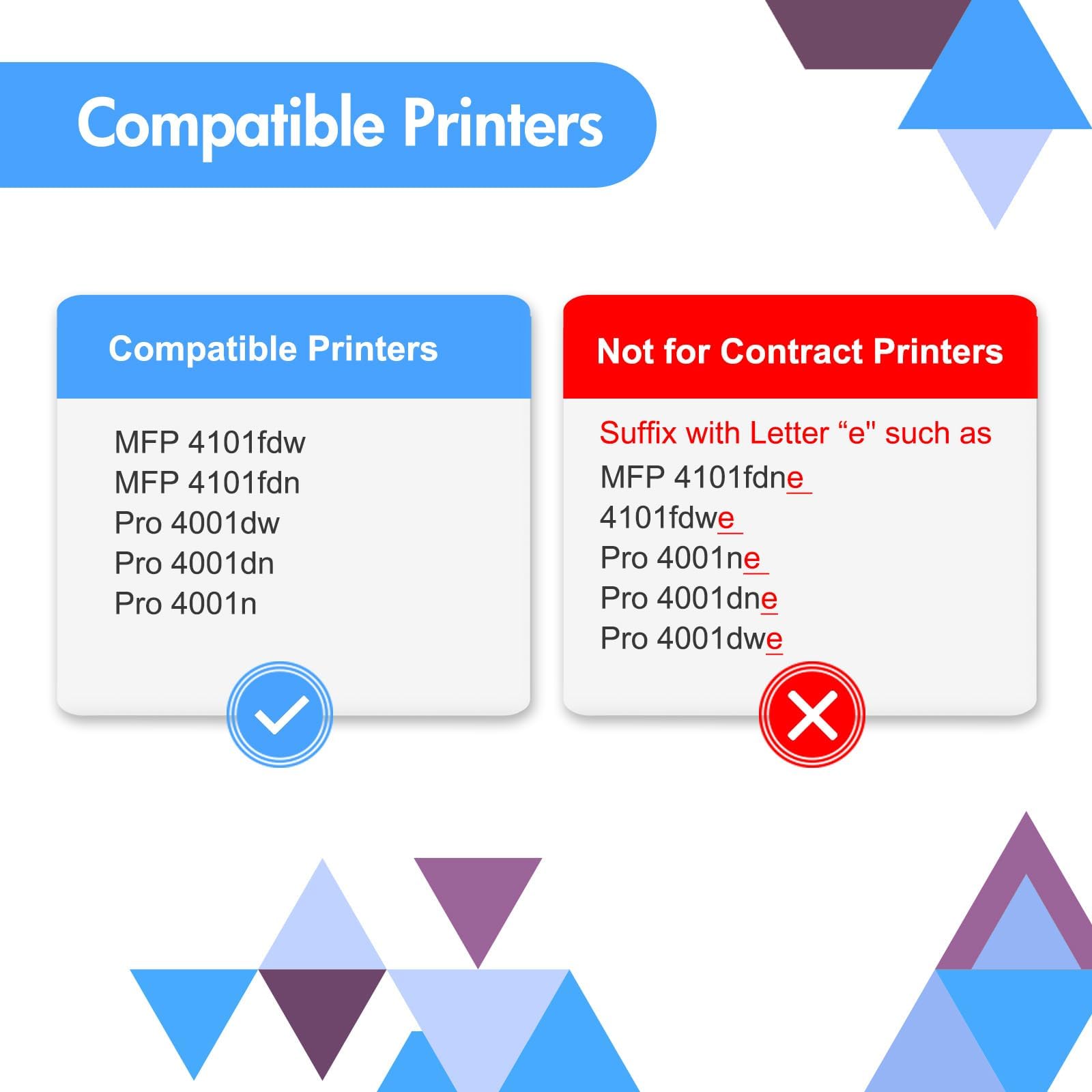 2-Pack 148A Black Toner Cartridge - Compatible Replacement for HP 148A/148X/W1480A/W1480X - Works with HP LaserJet Pro 4001n/4001dn/4001dw & MFP 4101fdw/4101fdn Printers - High-Yield Office & Home Printing Solution