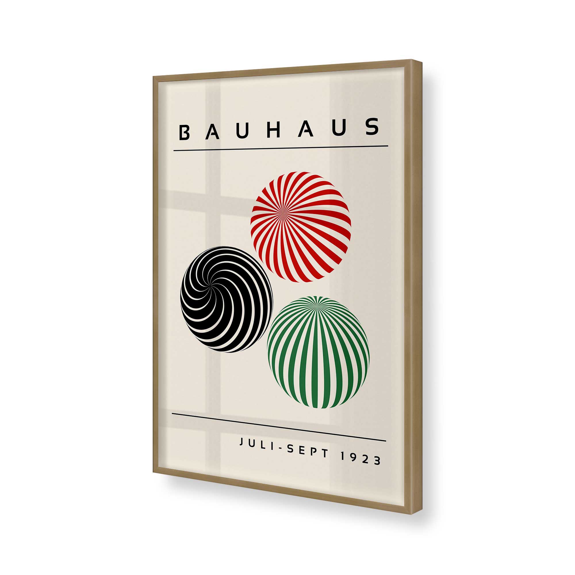Bauhaus Geometric Spheres Print Wall Art - Modern Abstract Canvas Painting for Living Room, Bedroom & Office Decor - Unique Home Decor Gift Idea