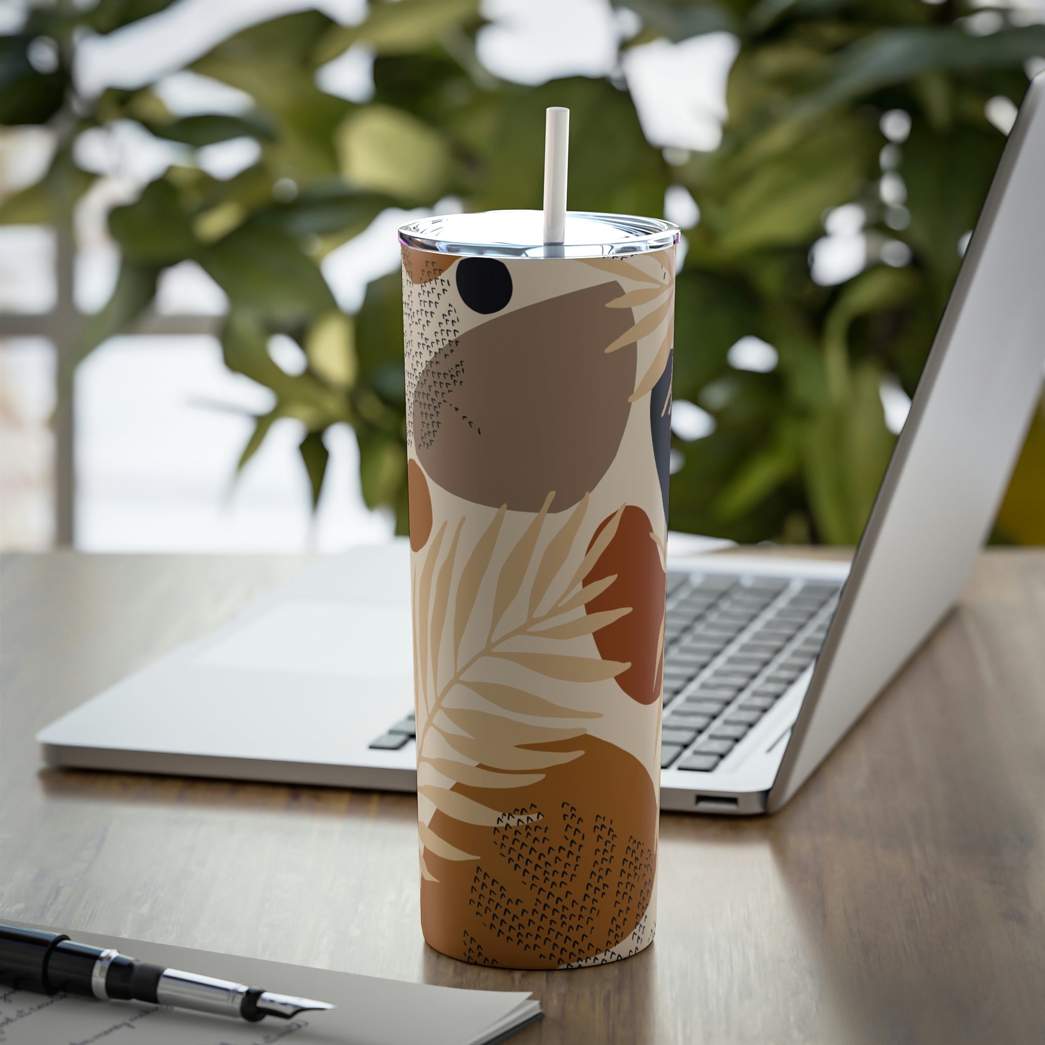 Slim Insulated Tumbler for Women - 20oz Leakproof Travel Coffee Mug for Iced & Hot Drinks - Perfect Office Gift for Her, Ideal for Commuting, Work & Outdoor Activities