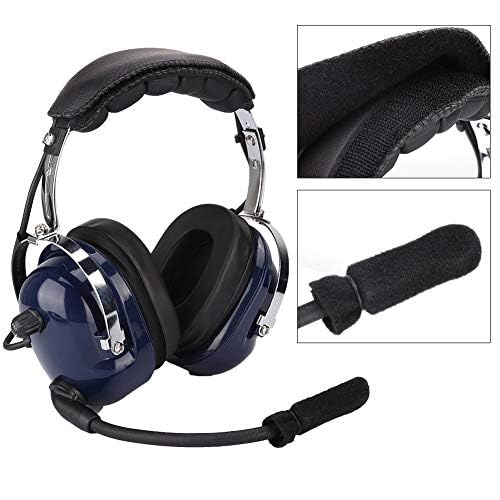 Aviation Headset - Professional Noise Canceling Over-Ear Headphones with Built-in Microphone, 3.5mm Pilot Headset for Airplane Cockpit & Flight Training | Perfect for Commercial Pilots, Student Aviators & Flight Simulator Enthusiasts