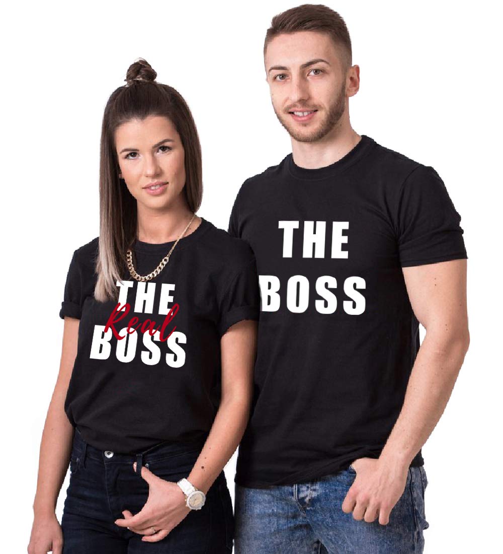 Boss Couple Shirts - Matching His & Hers T-Shirts for Couples | Date Night Outfits