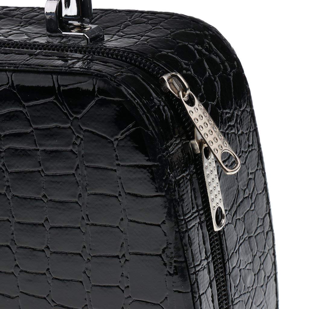 Vanity Case - Crocodile Pattern PU Leather Makeup Organizer & Cosmetic Storage Box for Women | Travel-Friendly Beauty Case for Home, Salon, and On-The-Go Use