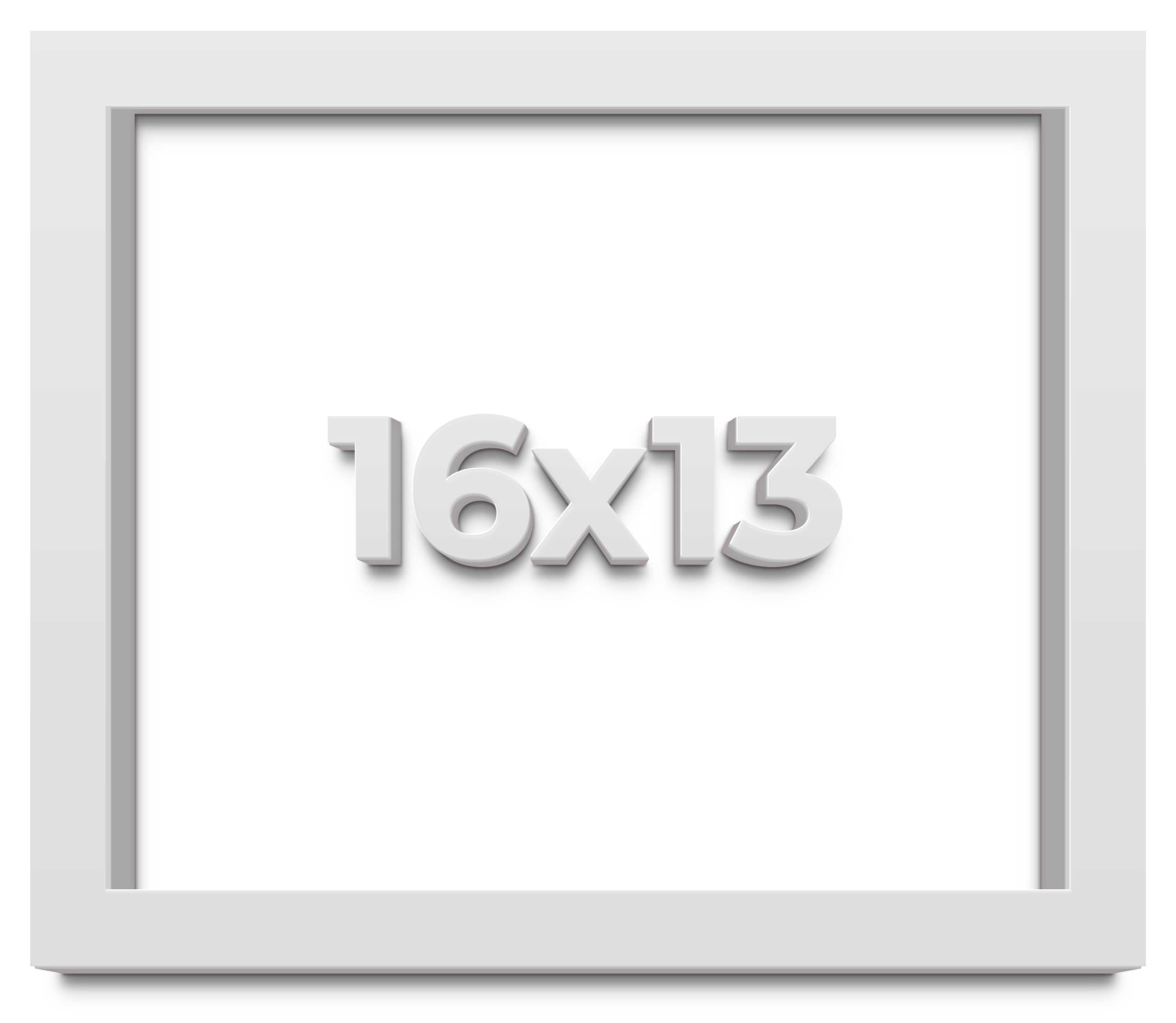 16x13 White Shadow Box Display Frame with 2 Inch Rabbet Depth & 1.25 Inch Moulding - Shatterproof Acrylic, Foam Backing & Hanging Kit - Perfect for Memorabilia, Photos & 3D Keepsakes Display