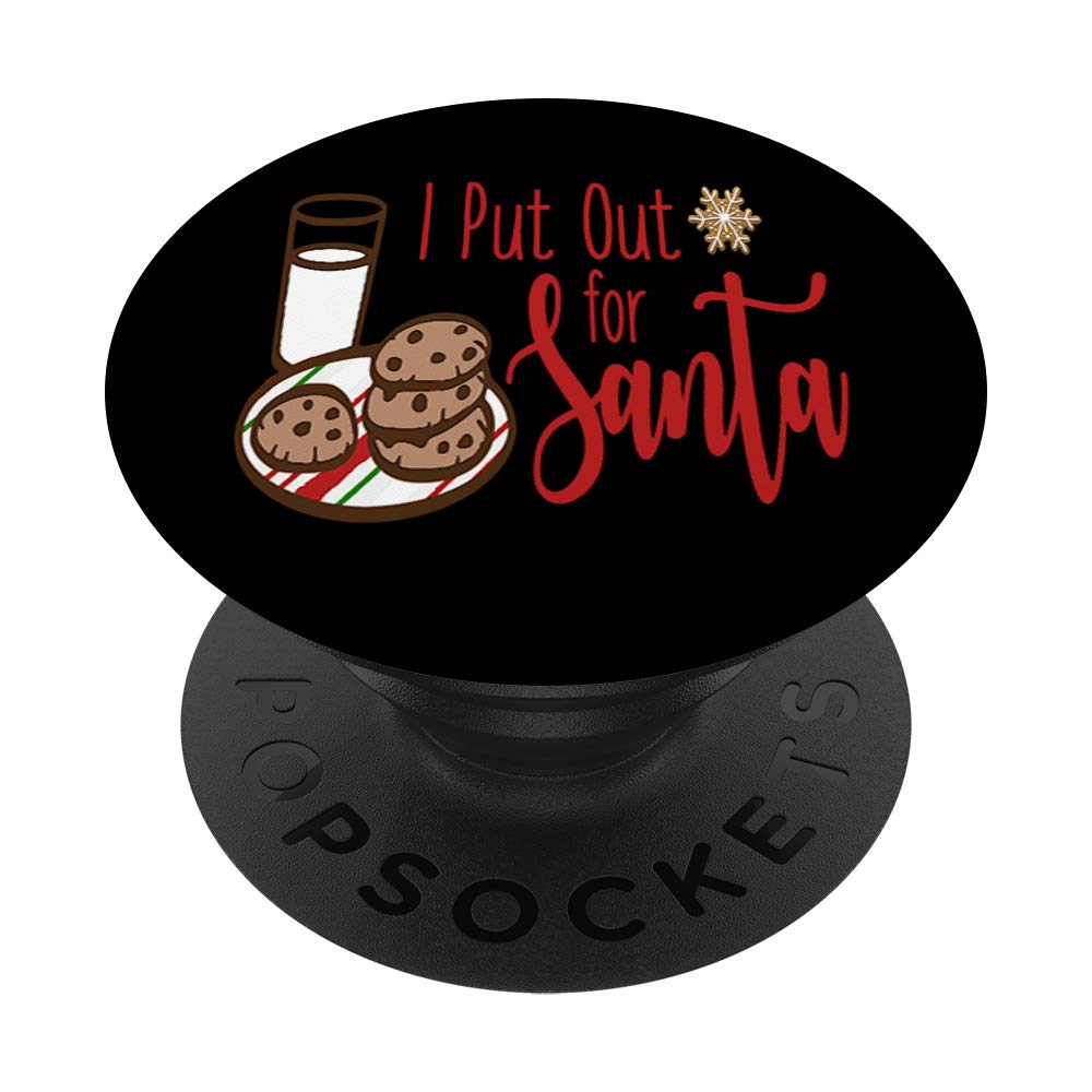Funny Christmas Cookies and Milk Holiday PopSockets Grip & Stand for Phones & Tablets - Perfect Gift for Santa Lovers & Festive Phone Accessory