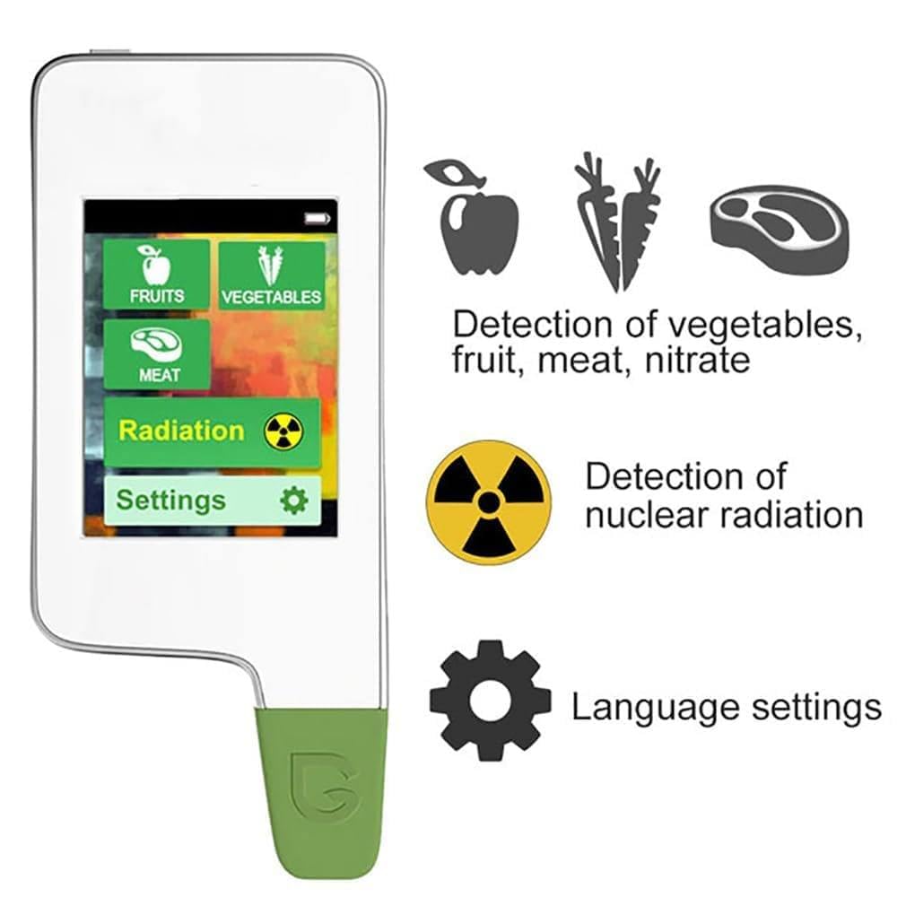 Digital Nitrate Tester for Food - Water TDS PPM Meter with Geiger Radiation Detector - Accurate Testing for Fresh Meat, Fruits, Vegetables - Perfect for Home Kitchen, Organic Farming & Food Safety Inspection