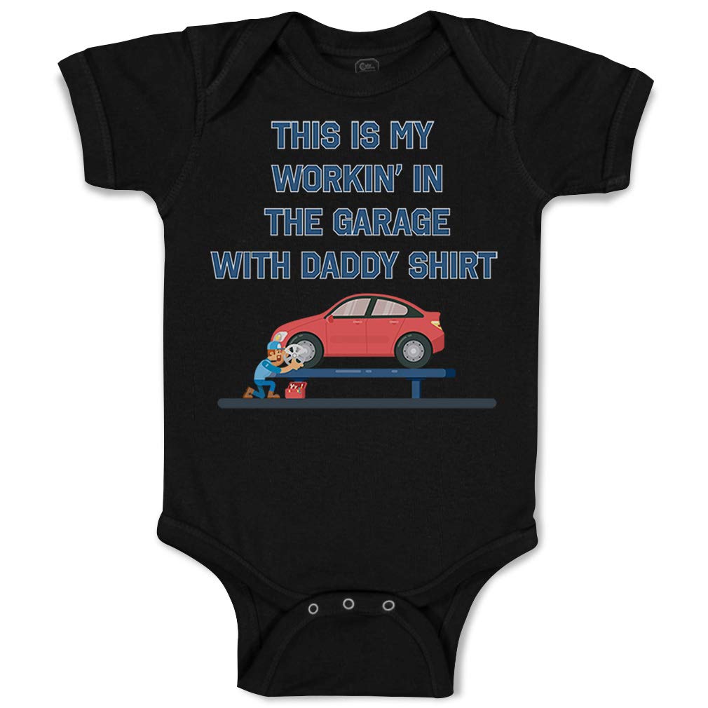 Cute Rascals Baby Bodysuit - 'Working in the Garage with Daddy' Cotton Onesie for Father's Day - Perfect for Father-Child Bonding & DIY Projects