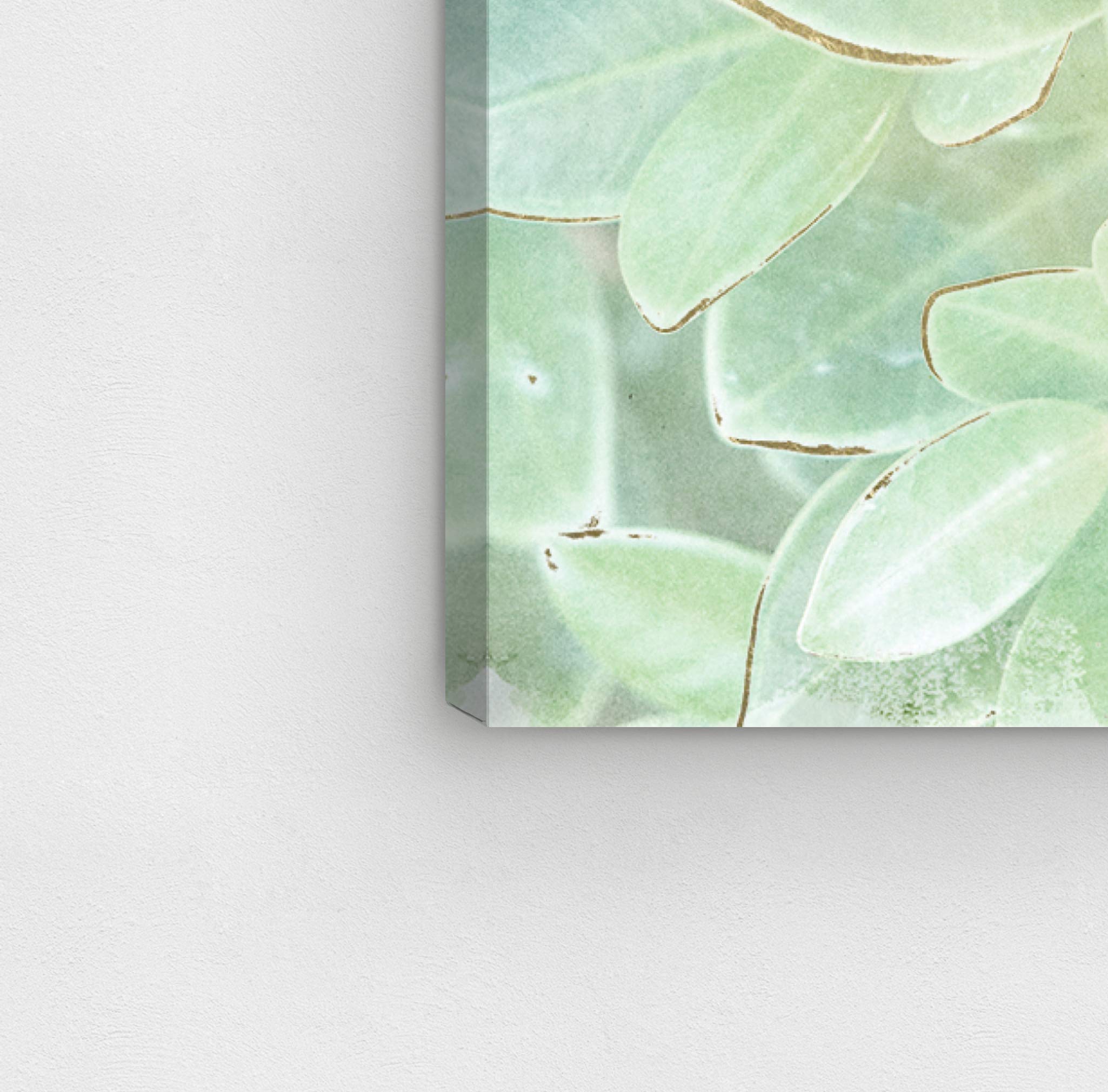 Soft Leaves Botanical Wall Art Canvas Print - 30