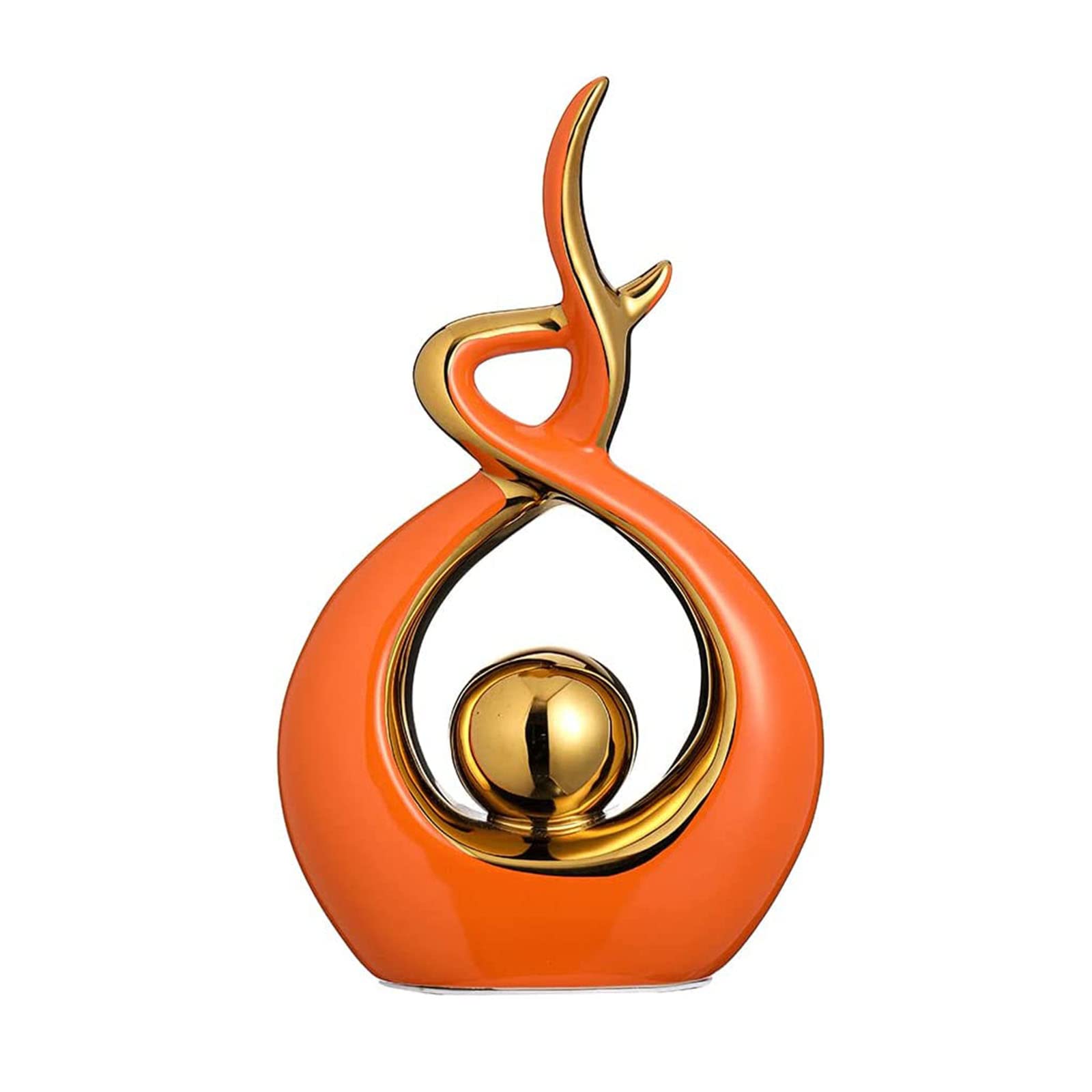Modern Abstract Ceramic Sculpture - Home Decor Art Statue for Living Room, Bedroom, Dining Room, Office & Coffee Table Decoration