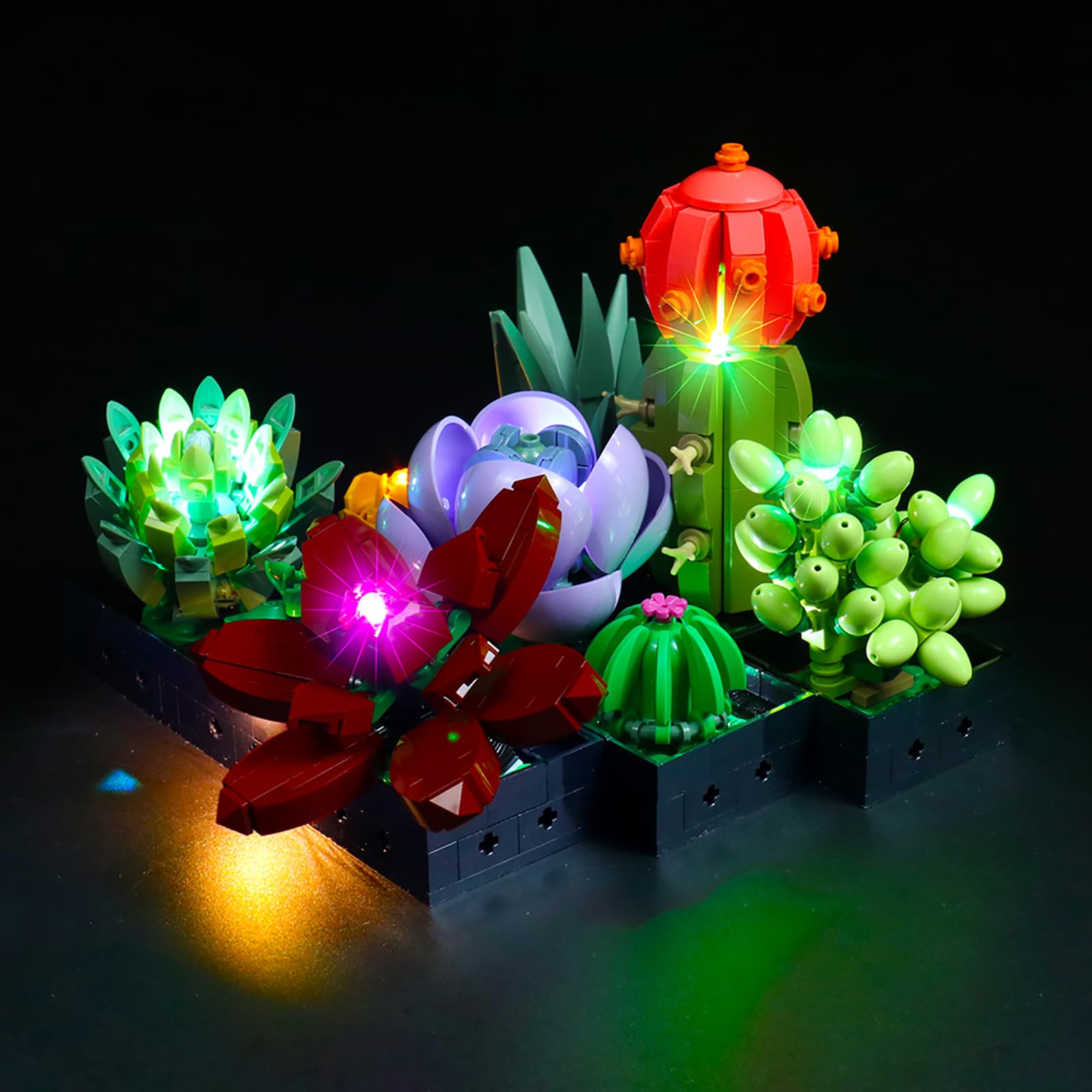 LED Light Kit for Lego Icons Succulents 10309 - Compatible with Lego Building Blocks, DIY Lighting Solution for Home Decor & Display (Not Include Lego Set) - Perfect for Night Lights, Shelf Decor & Gift Ideas