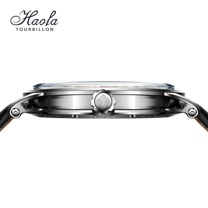 Haofa Genuine Automatic Tourbillon Mechanical Watch for Men - Sapphire Crystal, Hollow Design, Luxury Automatic Movement - Perfect for Business, Formal Events & Gift Giving