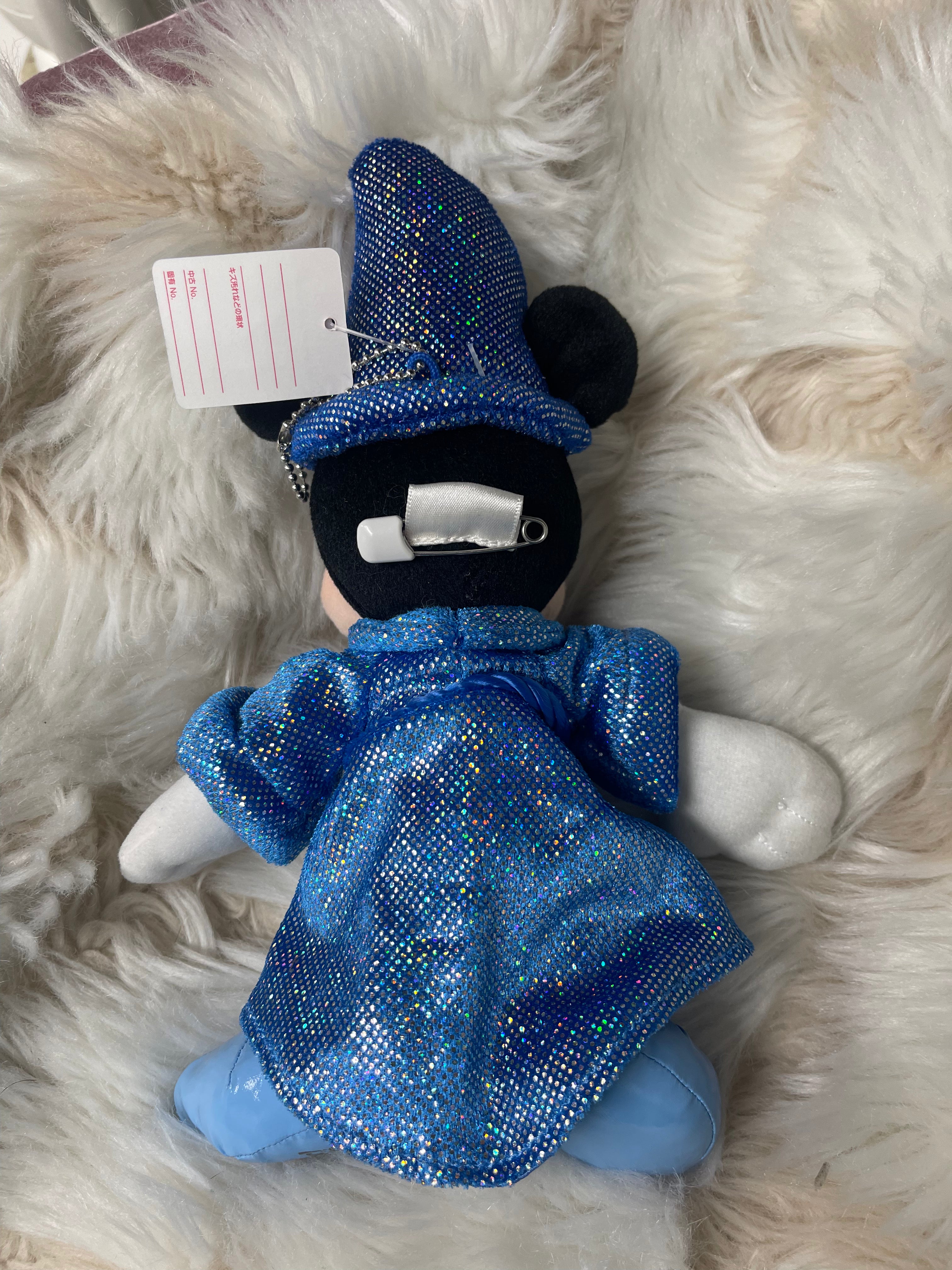Tokyo DisneySea Sorcerer Mickey Keychain Plush Badge - Cute Disney Collectible for Bags, Backpacks & Gifts