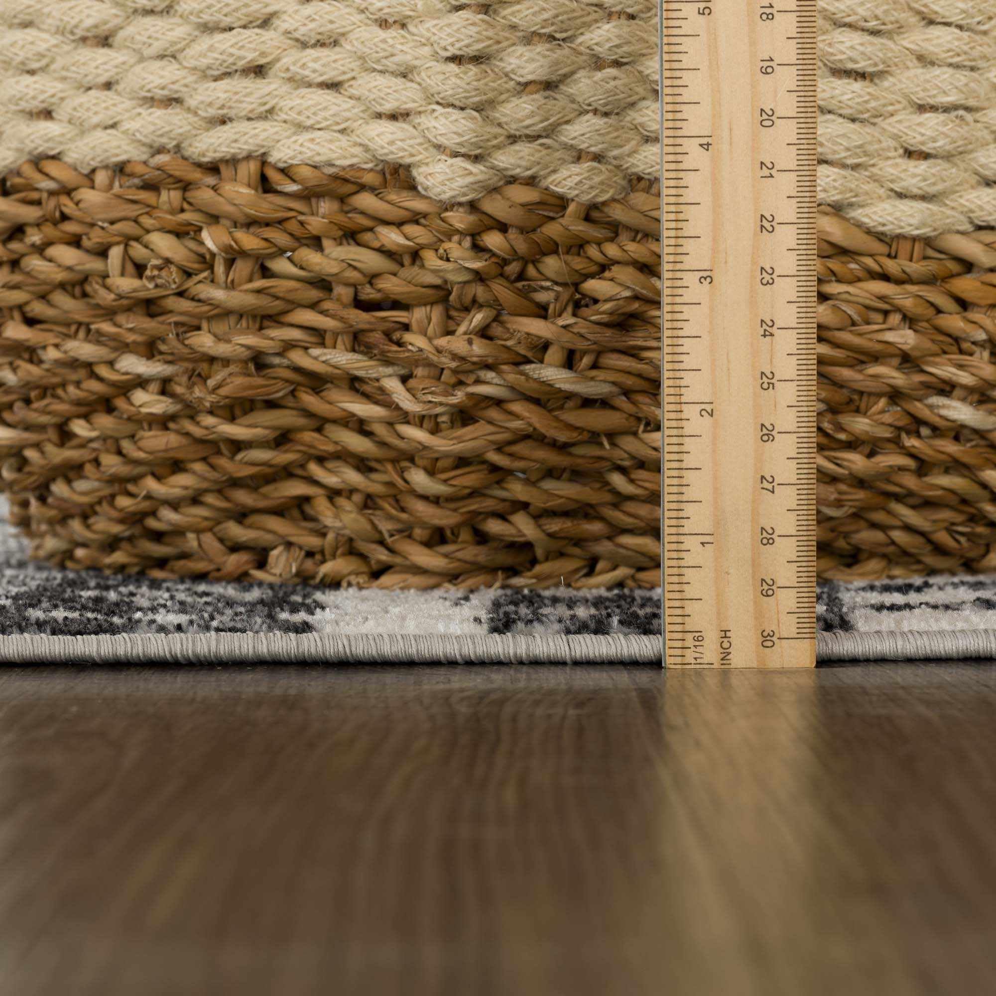 Hauteloom Palali Washable Area Rug for Living Room & Bedroom - Black & Gray - 9'3