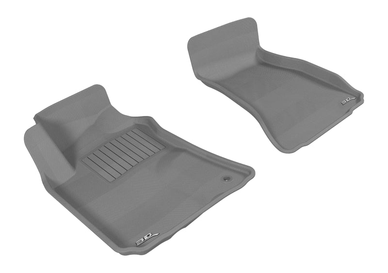 3D MAXpider Kagu Custom Fit Floor Mats for 2008-2010 Dodge Challenger - 1st Row, Premium All-Weather Protection, Non-Slip Gray Car Mats for Daily Driving & Road Trips