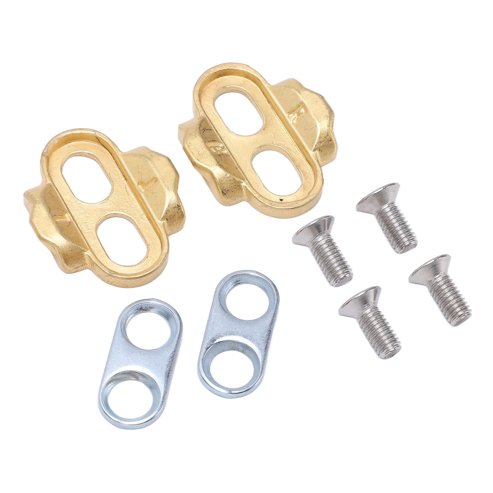 Shanbor Bicycle Cleats - Copper Bike Pedal Cleats for Road & Mountain Bikes | Compatible with SPD & Look Delta | Ideal for Cycling, Commuting & Indoor Training
